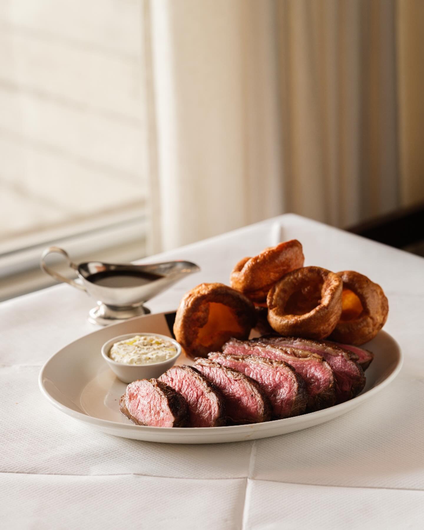 Roast Hereford Rump, Yorkshire Pudding, Horseradish Cream & Gravy featured in our Christmas feasting menus.
Lasdun can accommodate 100 seated guests and 120 standing guests, and our stunning Private Dining Room can host up to 10 guests.
Visit our