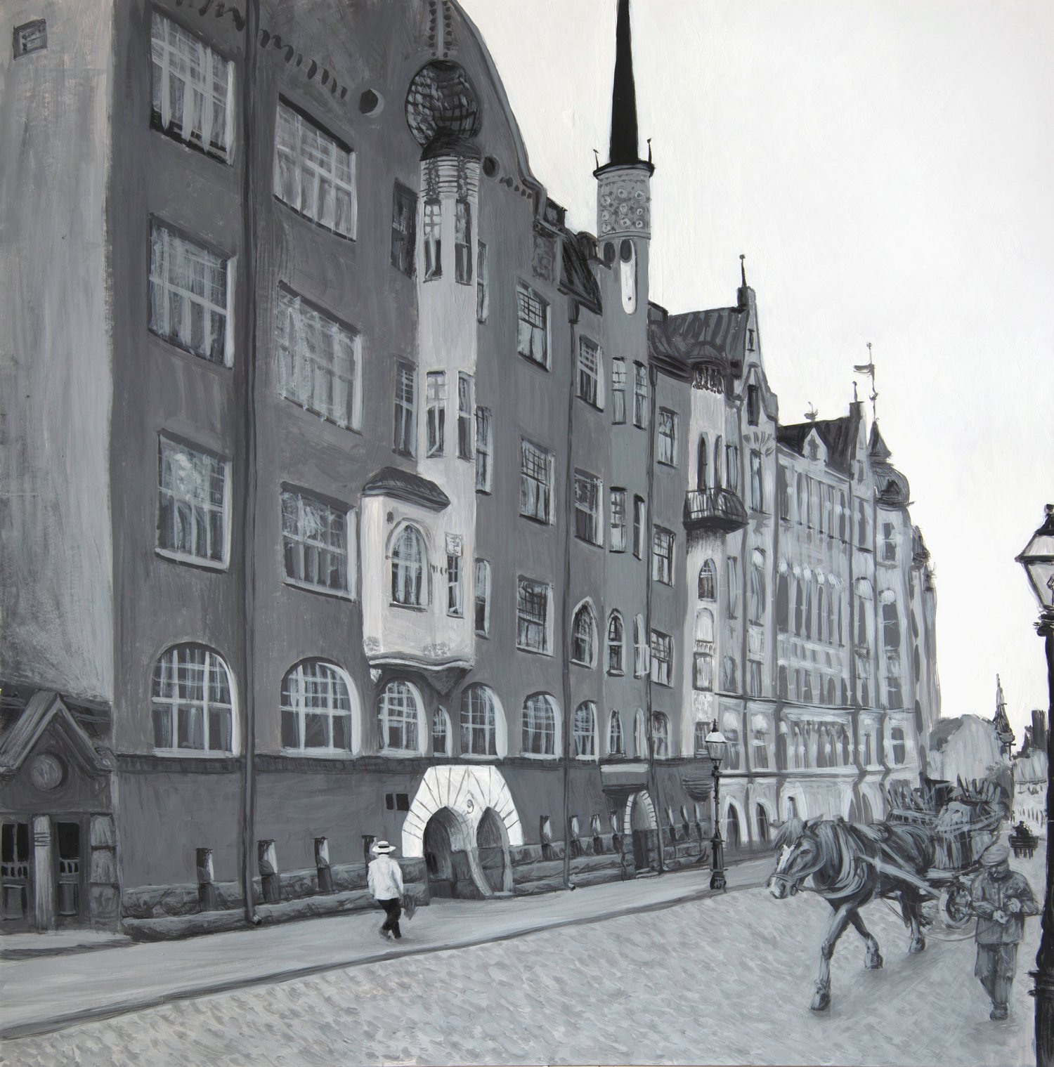 Pietarinkadun sähkökaapin maalaus