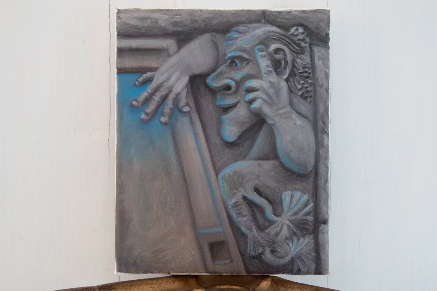 Pohjolan peikot 2 öljyvärimaalaus Emmi Nummela