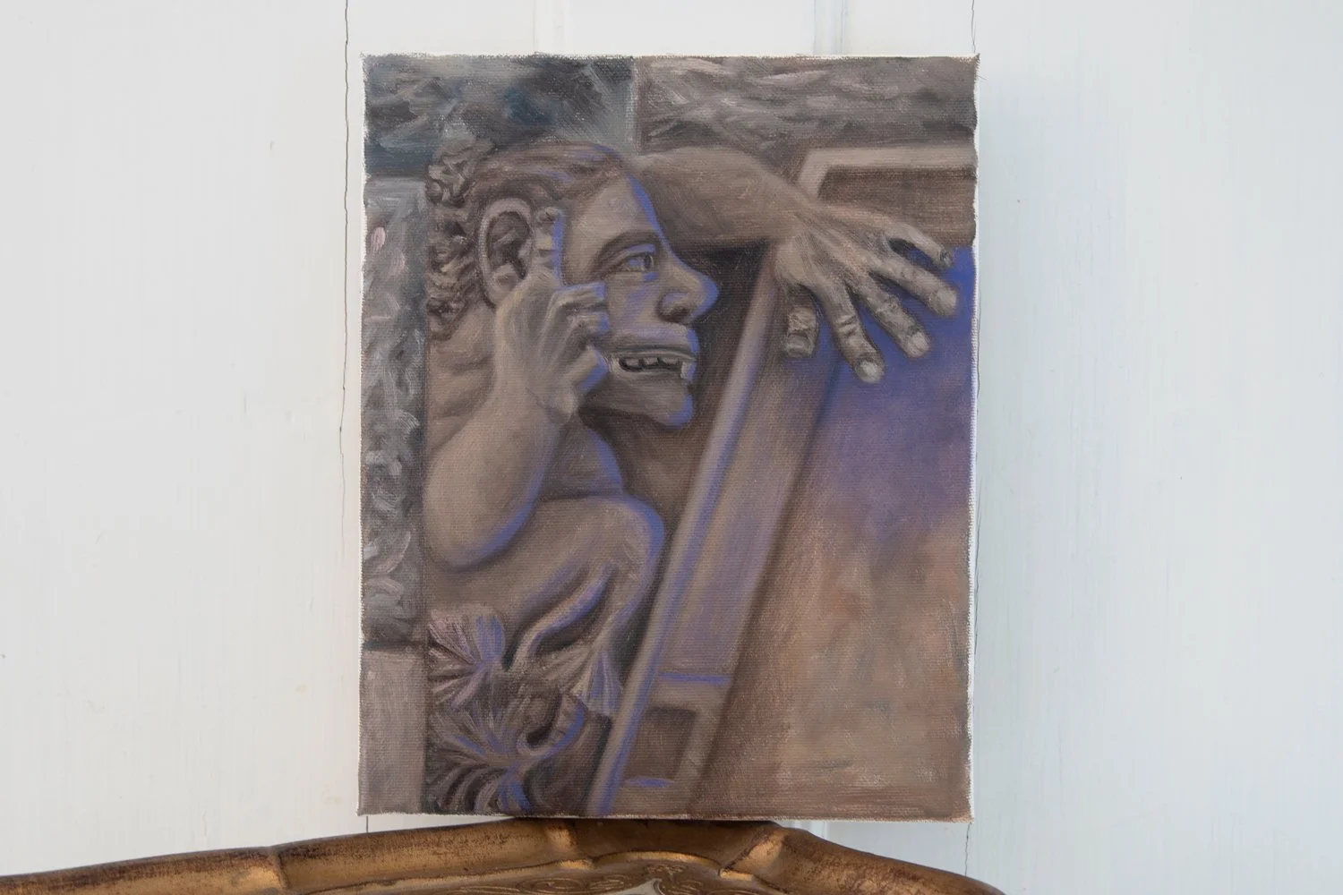 Pohjolan peikot I öljyvärimaalaus Emmi Nummela