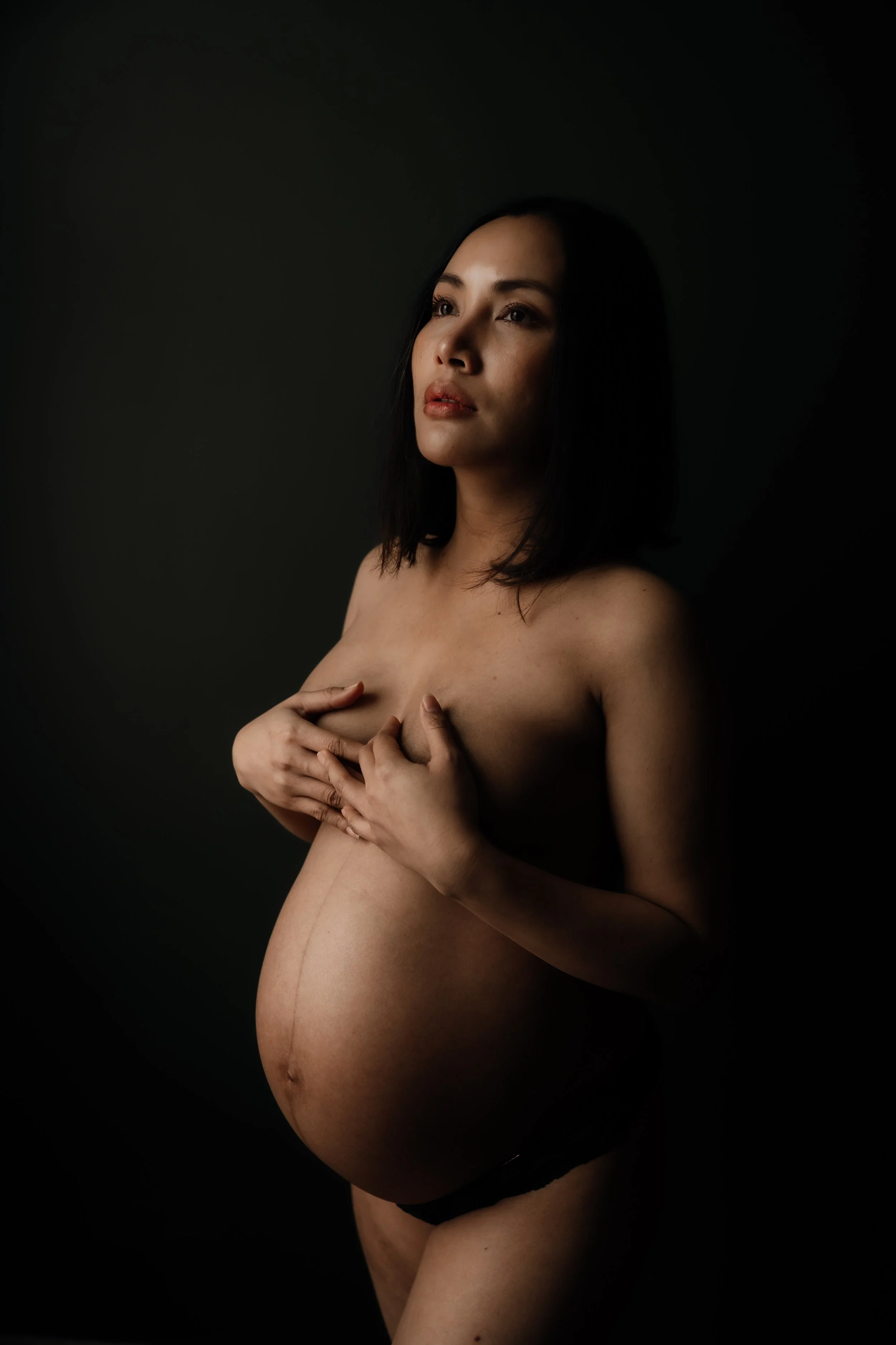 Studio maternity photoshoot in Hertfordshire