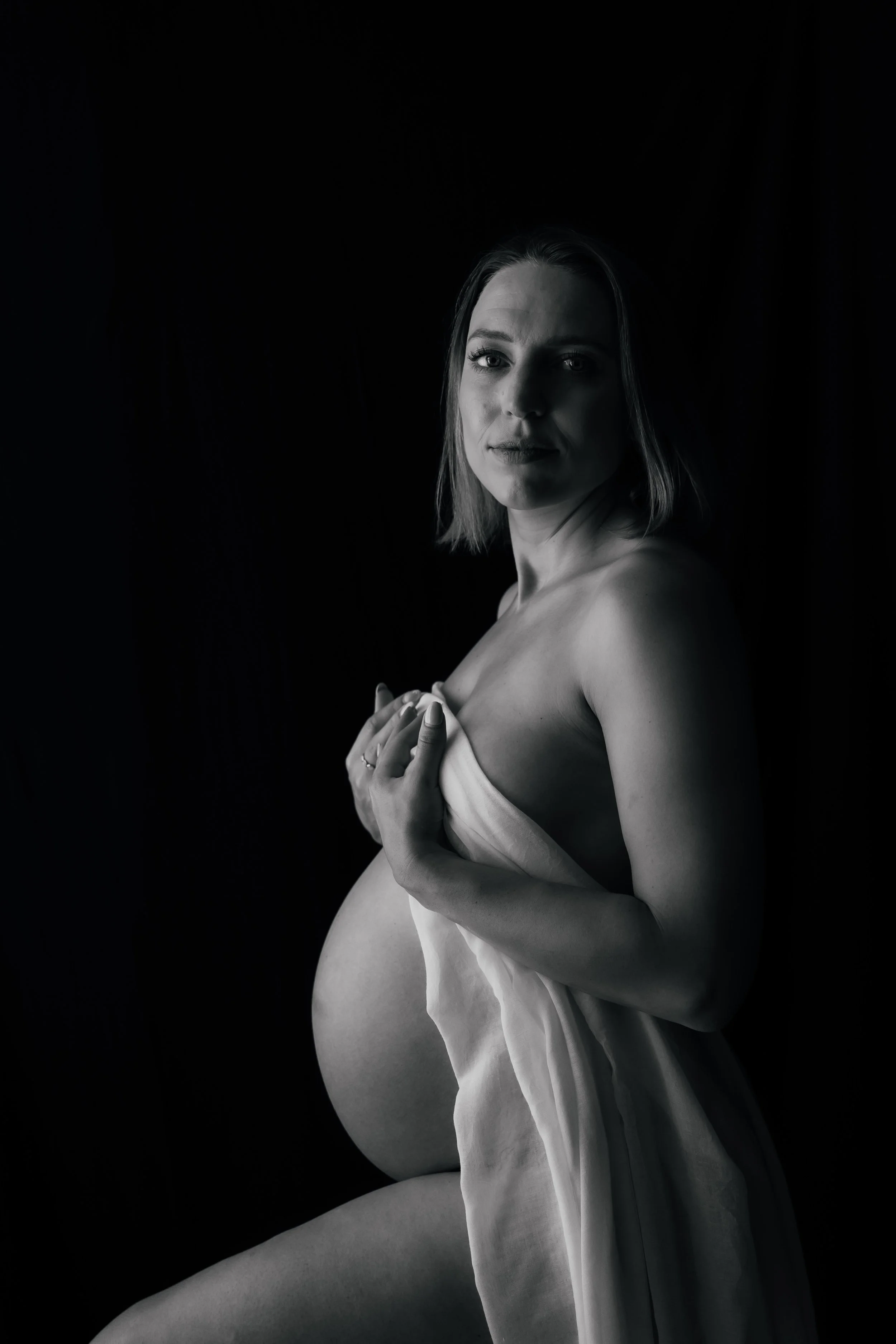 Studio maternity photoshoot in Hertfordshire