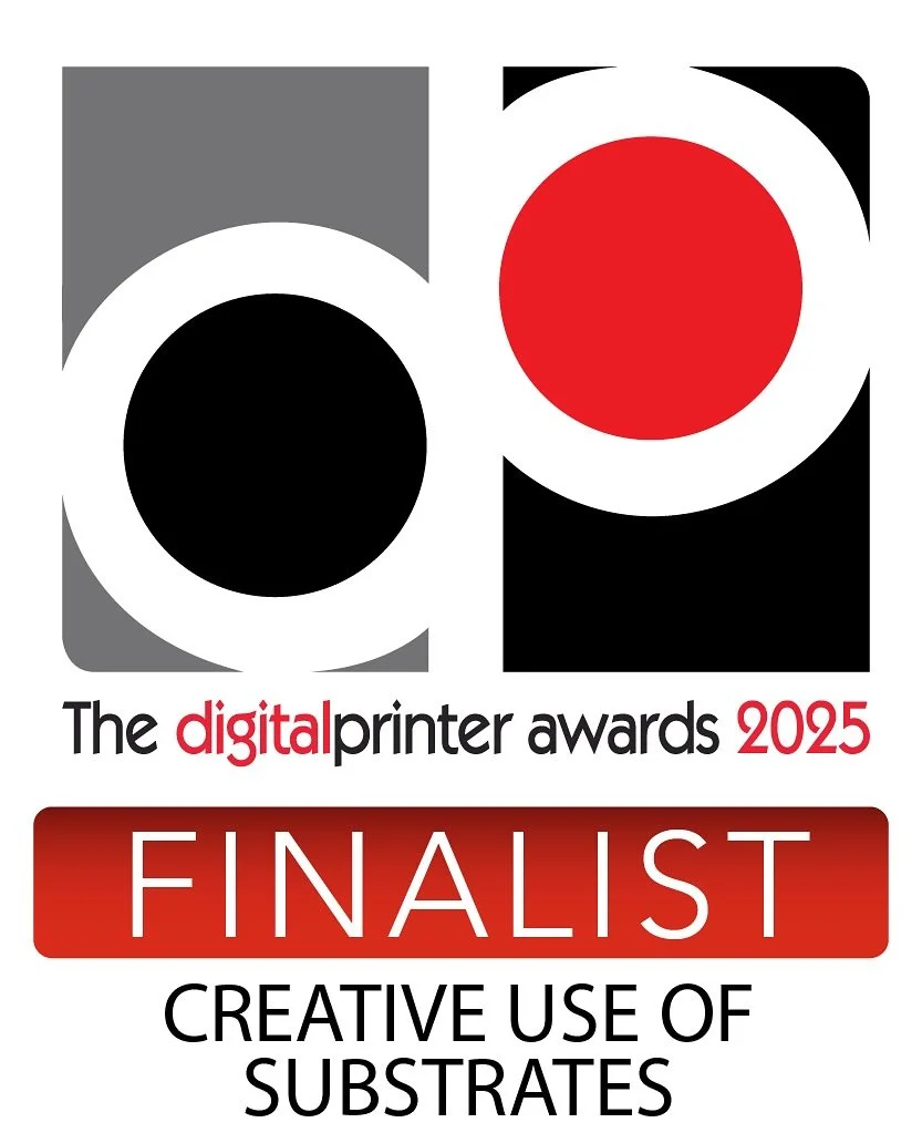 We’re thrilled to share that we’ve recently been announced as a finalist in the ‘Creative use of substrates’ category at the @digitalprintermag Awards 2025.
Our submission is ‘Caffeine’, a complex PUR bound self-p