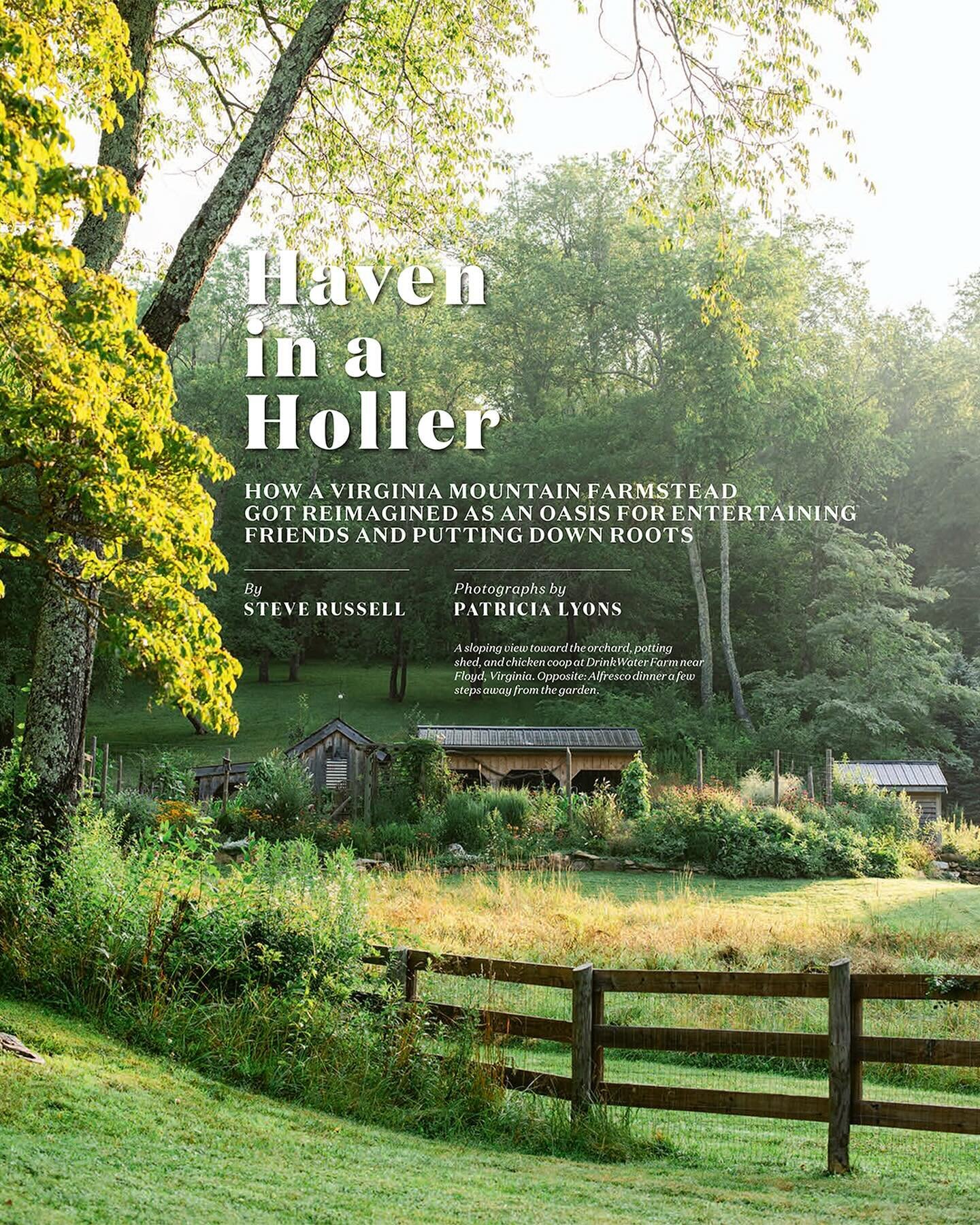 When I got the call from @gardenandgun to photograph Frank and Wade&rsquo;s garden in the hills of Floyd, Virginia, for the January issue, we were offered their guest cottage to stay on property as the farm was tucked a ways from town. We accepted an