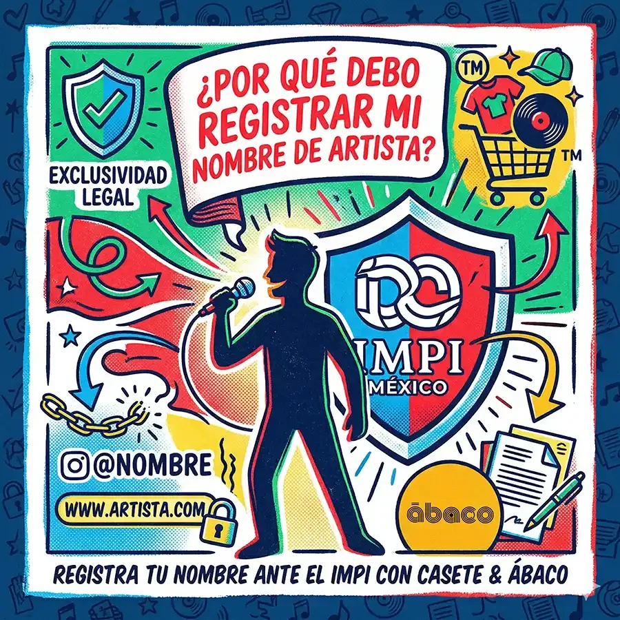 ¿Por qué debo registrar mi nombre de artista ante el IMPI?