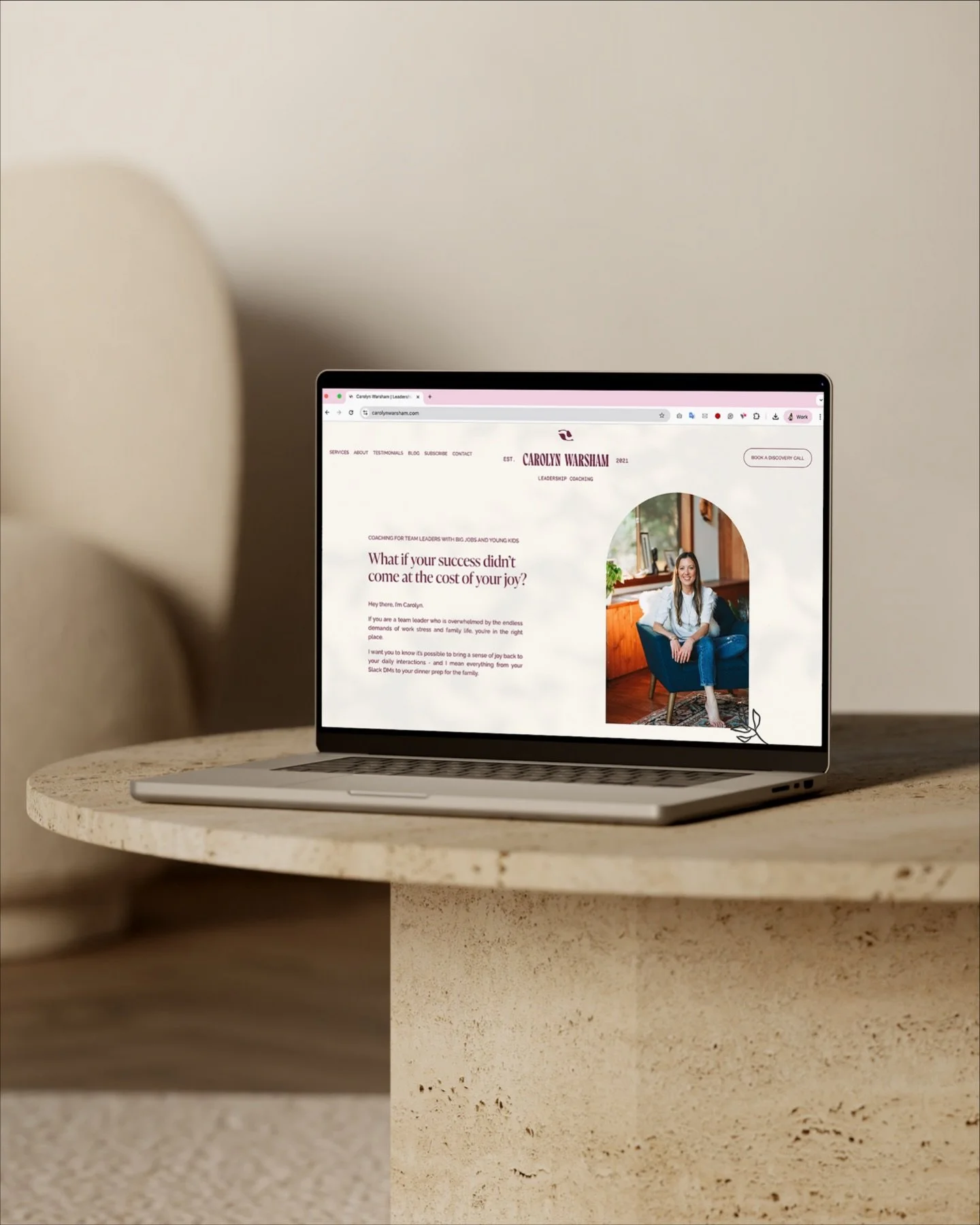 I absolutely looooved working on this project with Carolyn, a leadership coach based in California.

Carolyn works with team leaders who are also parents - juggling high-pressure careers, young kids, and endless responsibilities. These clients have w