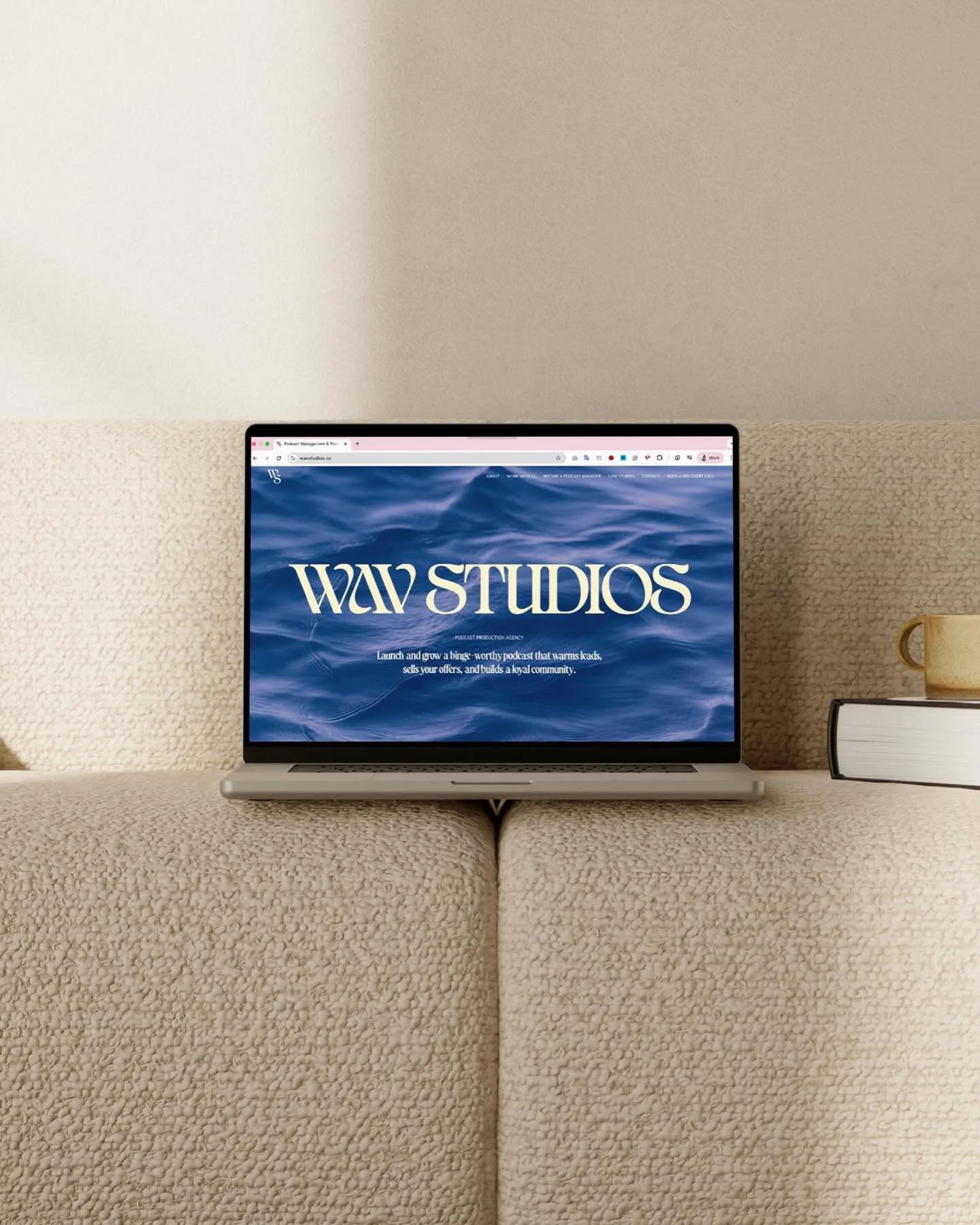 Introducing WAV Studios 💙
 A podcast production agency that finally looks as good as the work behind it.

When Emma first came to me, she wasn&rsquo;t just &ldquo;ready for a rebrand&rdquo;.
 She was quietly avoiding her own online presence. Embarra