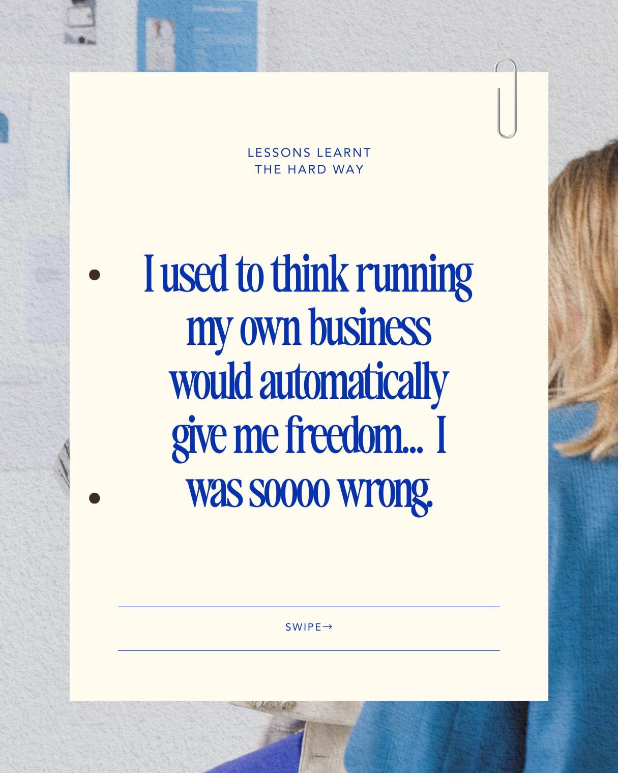 Freedom doesn&rsquo;t just happen because you&rsquo;ve started a business. You have to create it on purpose.

Starting a business as a coach or service provider looks like the ultimate freedom on paper: 
&rarr; You decide how much you pay yourself
&r