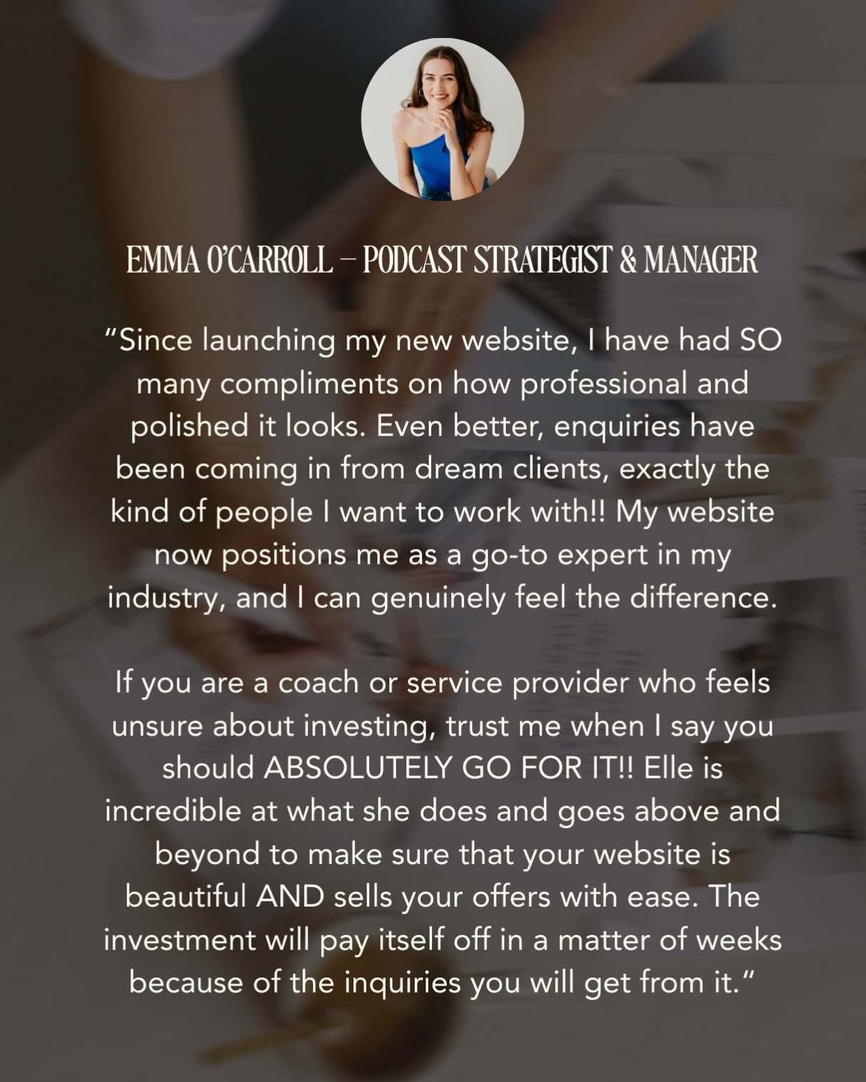 If someone asked for your website right now&hellip; would you feel proud or cringe? 🤔

My client Emma told me she used to hesitate when people asked to see hers.

Not because she wasn&rsquo;t great.
Because she&rsquo;d outgrown it.

Her business had