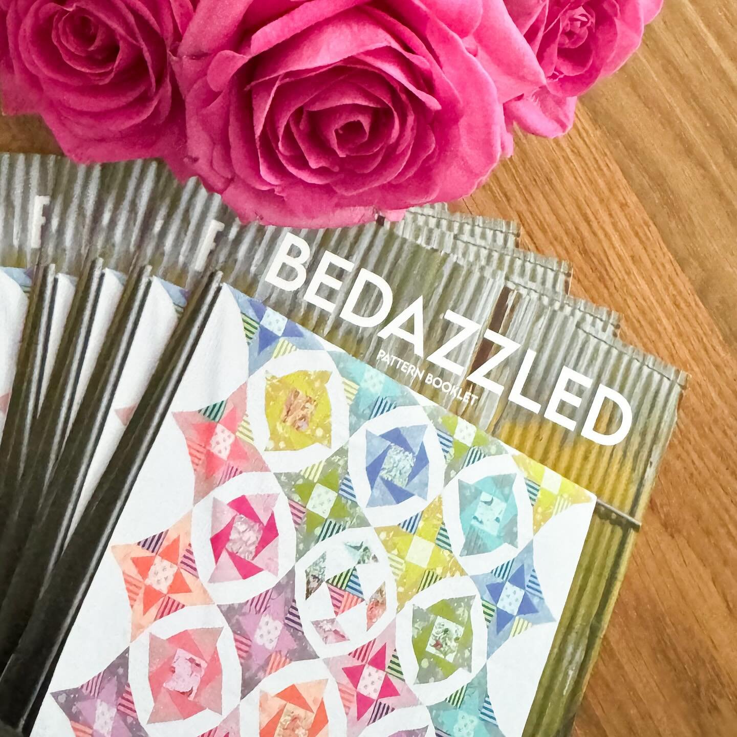 Our Bedazzled pattern booklets are finally here! We&rsquo;ve reworked the pattern so it&rsquo;s not fabric specific (although we do provide the codes of the fabrics we used). The booklet contains instructions for two sizes -  the 90in x 90in and 60 x