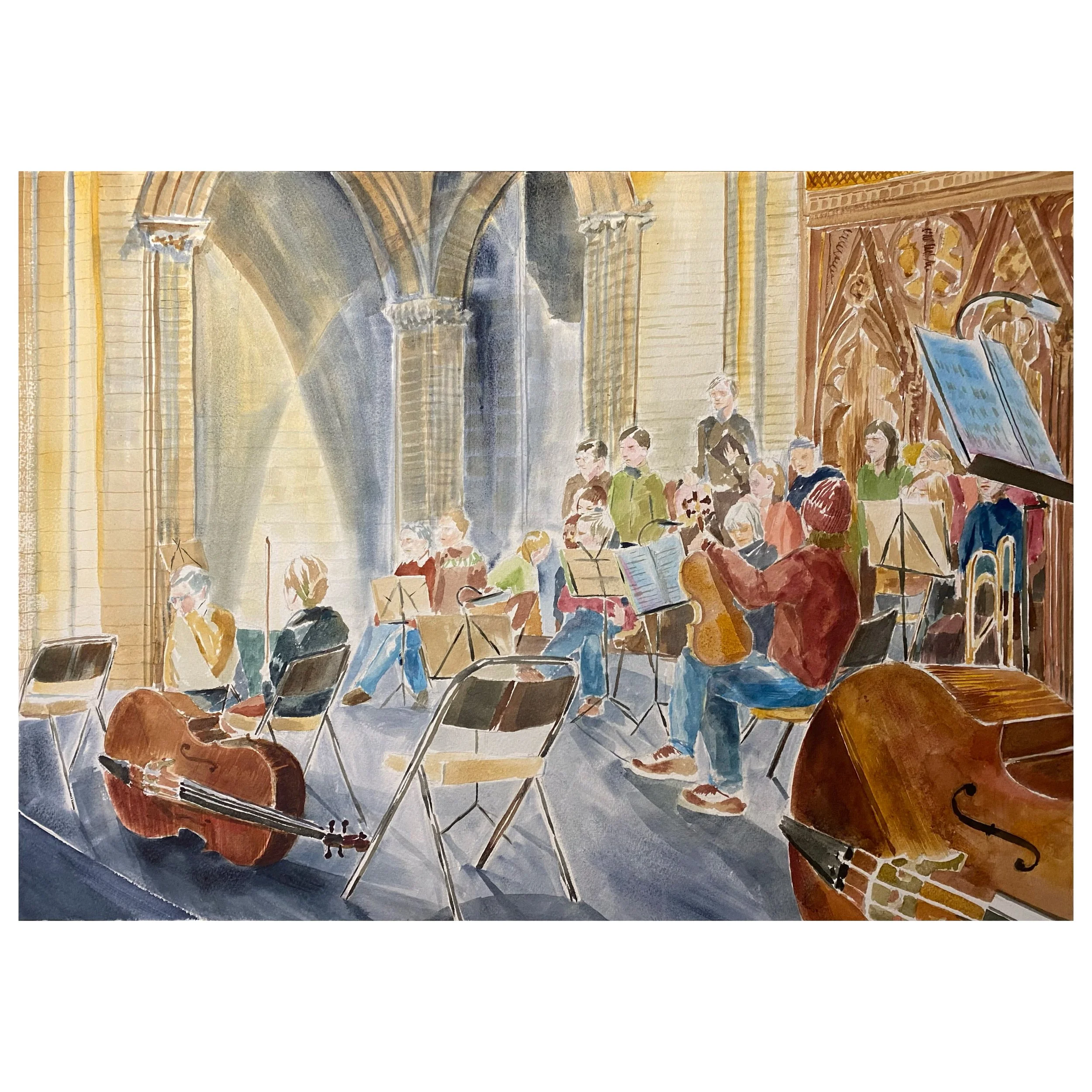 The Rehearsal, watercolour on A2 paper, 2025
