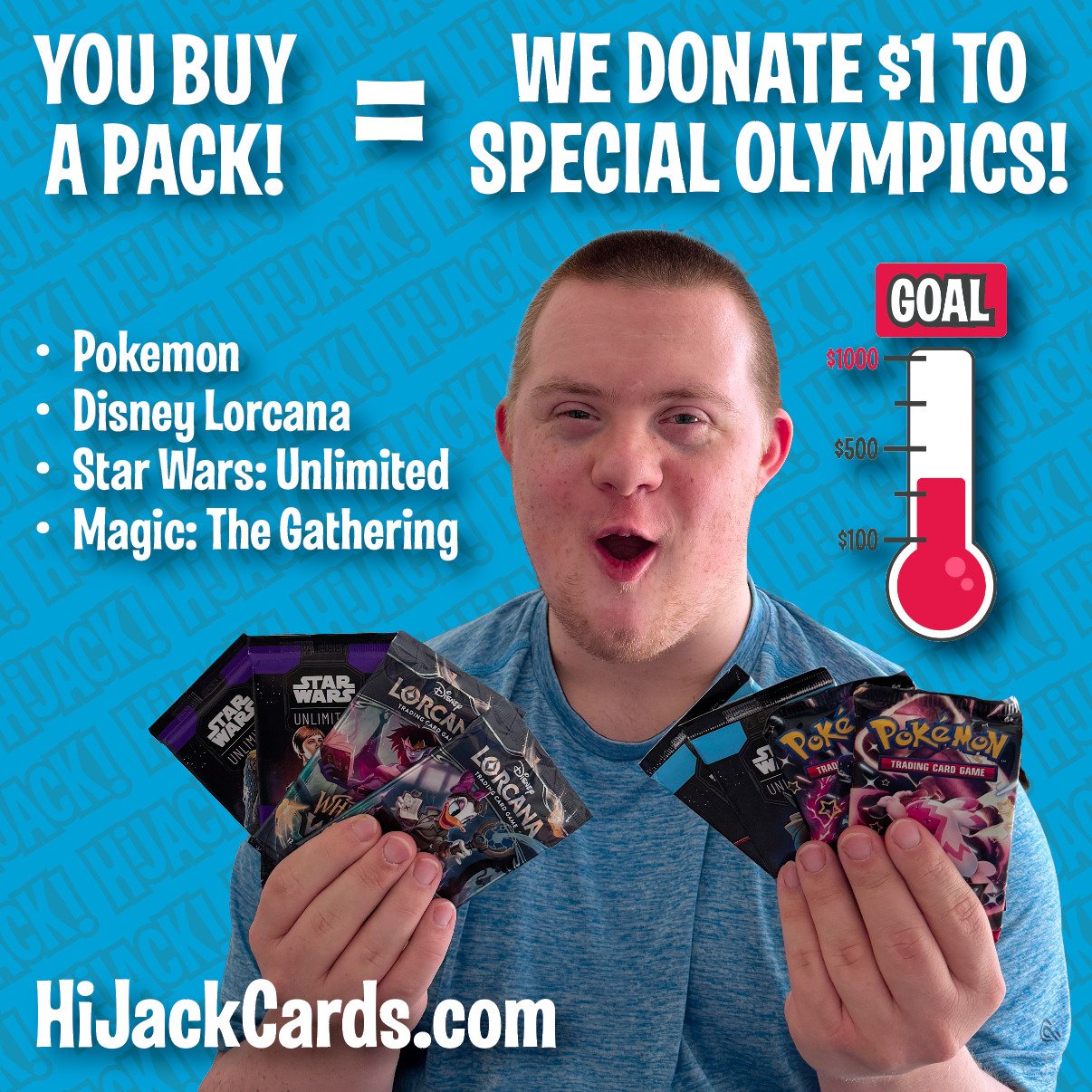 We're doing it again!! Every pack sold donates $1 to Special Olympics! Our goal it write another $1000 check by the end of the year. We have LOTS of new stuff on our website. Thanks for the shares and support!
.
.
.
@specialolympicsillinois @arenaclu