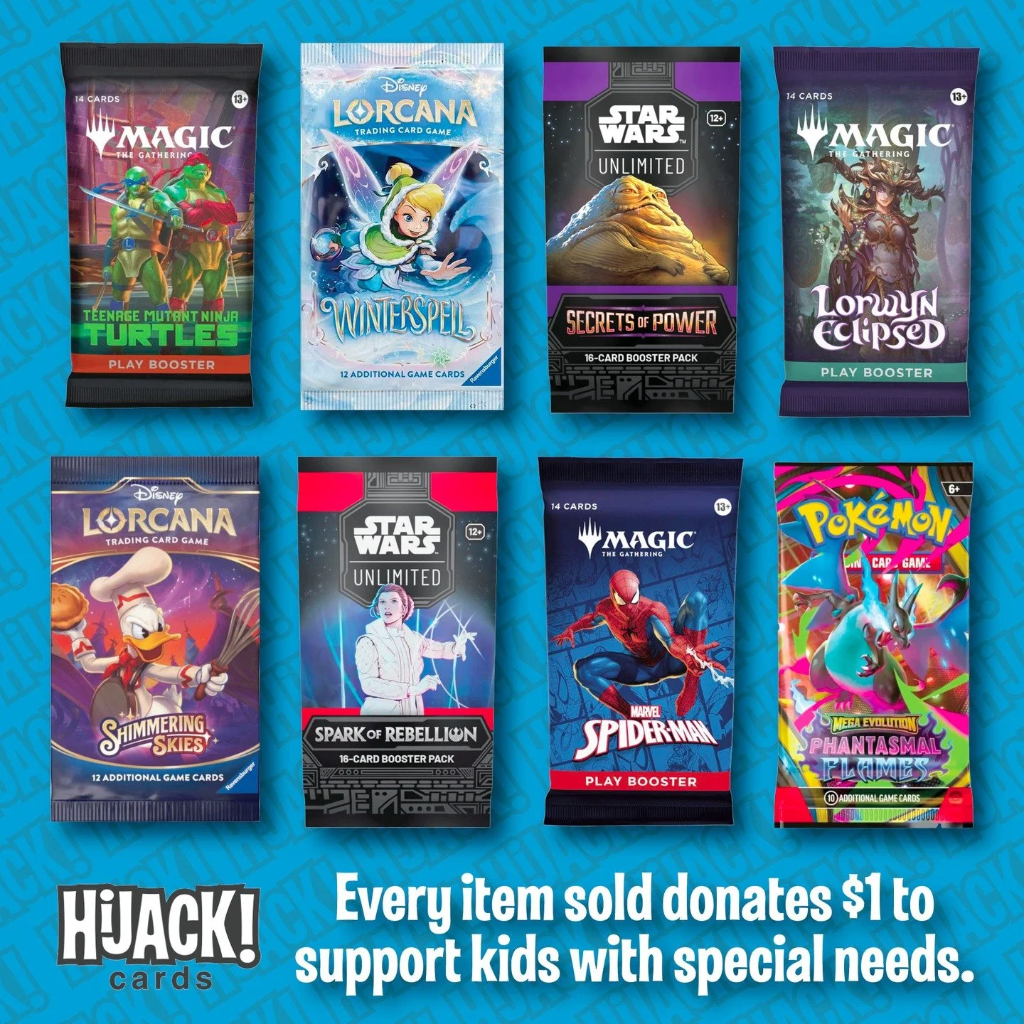 Every item sold donates $1 to support kids with special needs! We have LOTS of new stuff on our website. Thanks for the shares and support!
.
.
.
@specialolympicsillinois @arenaclub #inclusion #downsyndrome #pokemontcg #tradingcards #forthehobby #the