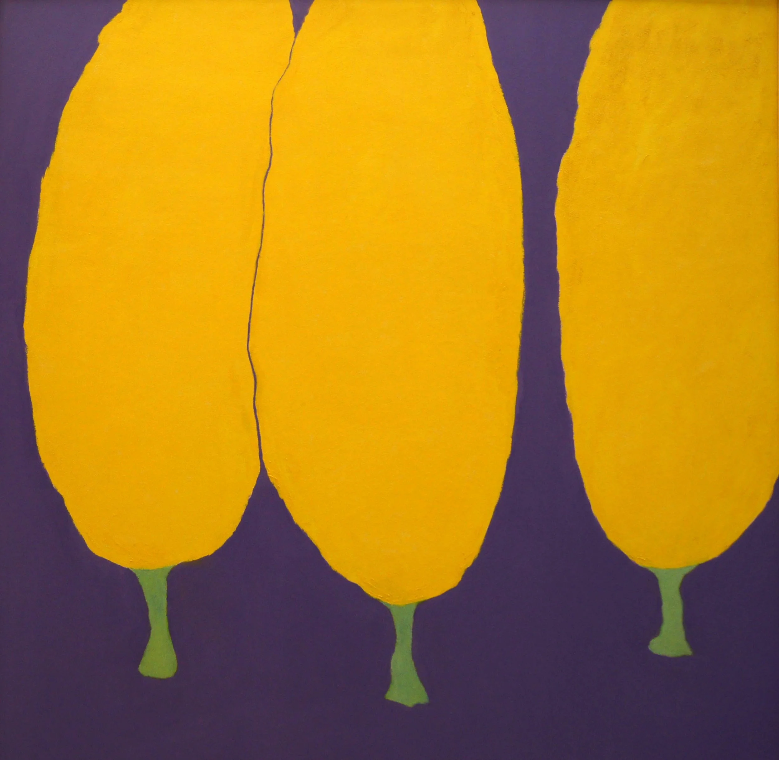 Bill Wiggins (American 1917-2012) “Trees”, 1985, oil on board, gift of Wilda Morris, 2003 (47 1/2’’ H x 47 1/2’’ W)