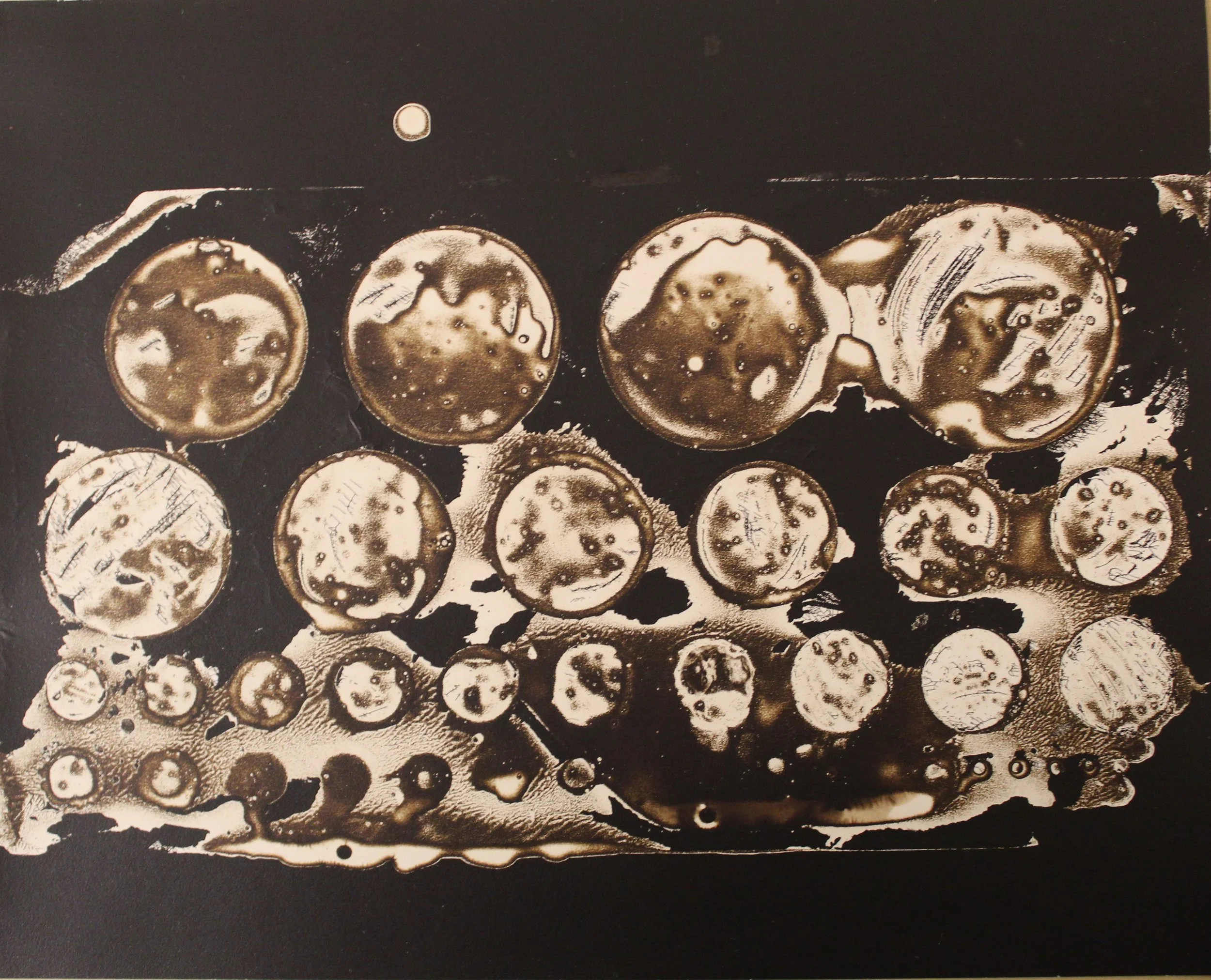 Nolan Preece (American 1947) “Template for a Moon”, 2012, silver gelatin print on paper, gift of the artist, 2023 (8’’ H x 10’’ W) 