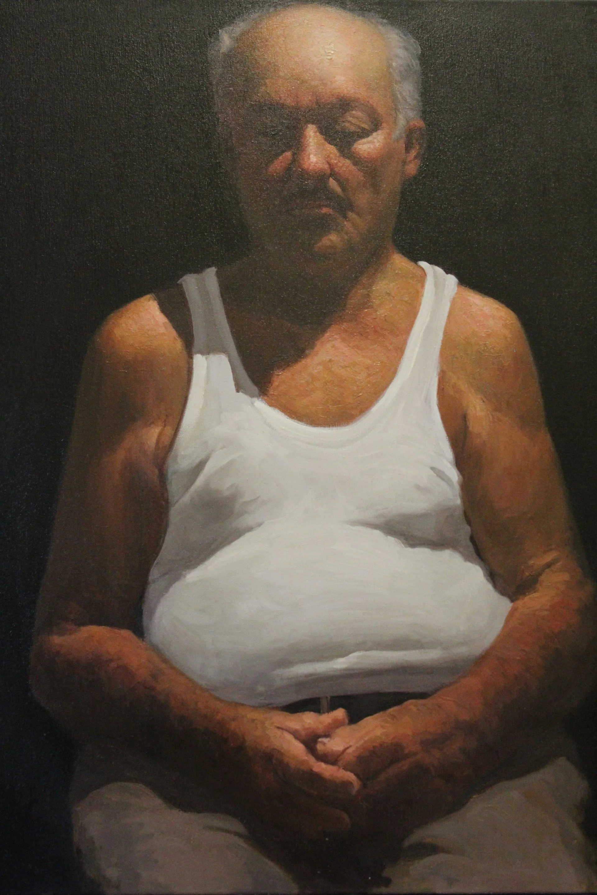 Raymond Bonilla (American 1983), Escuchas I, 2009, Oil on canvas, Ellen Noël Art Museum, Odessa, Texas. Gift of Mike and Linda Tilton and Museum Purchase