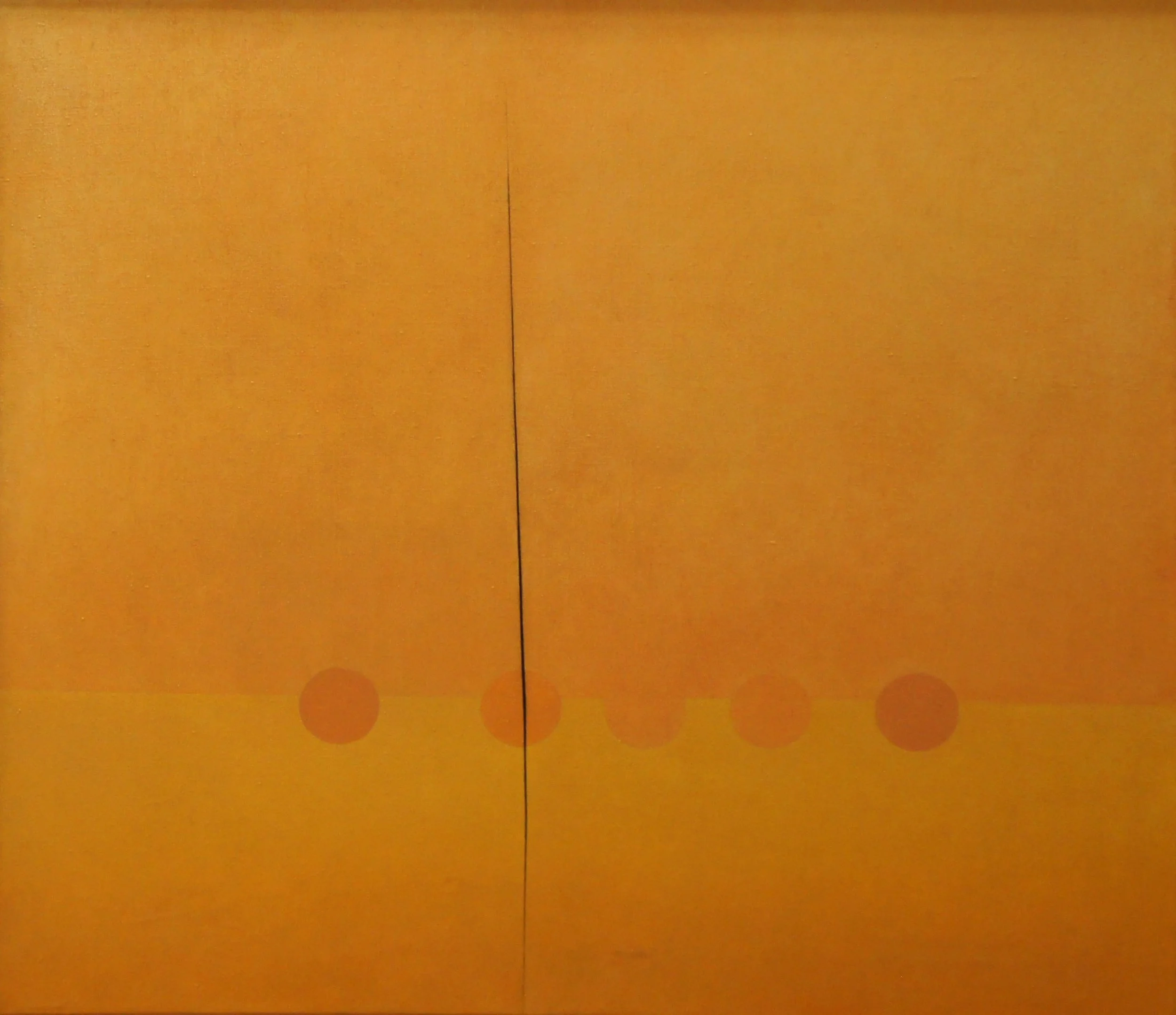 Robert C. Ellis (American 1923-1979) “Spain #21”, ca. 1950s, oil on canvas, gift of Rosa Ellis-Clark, 2000 (36’’ H x 40 W) 