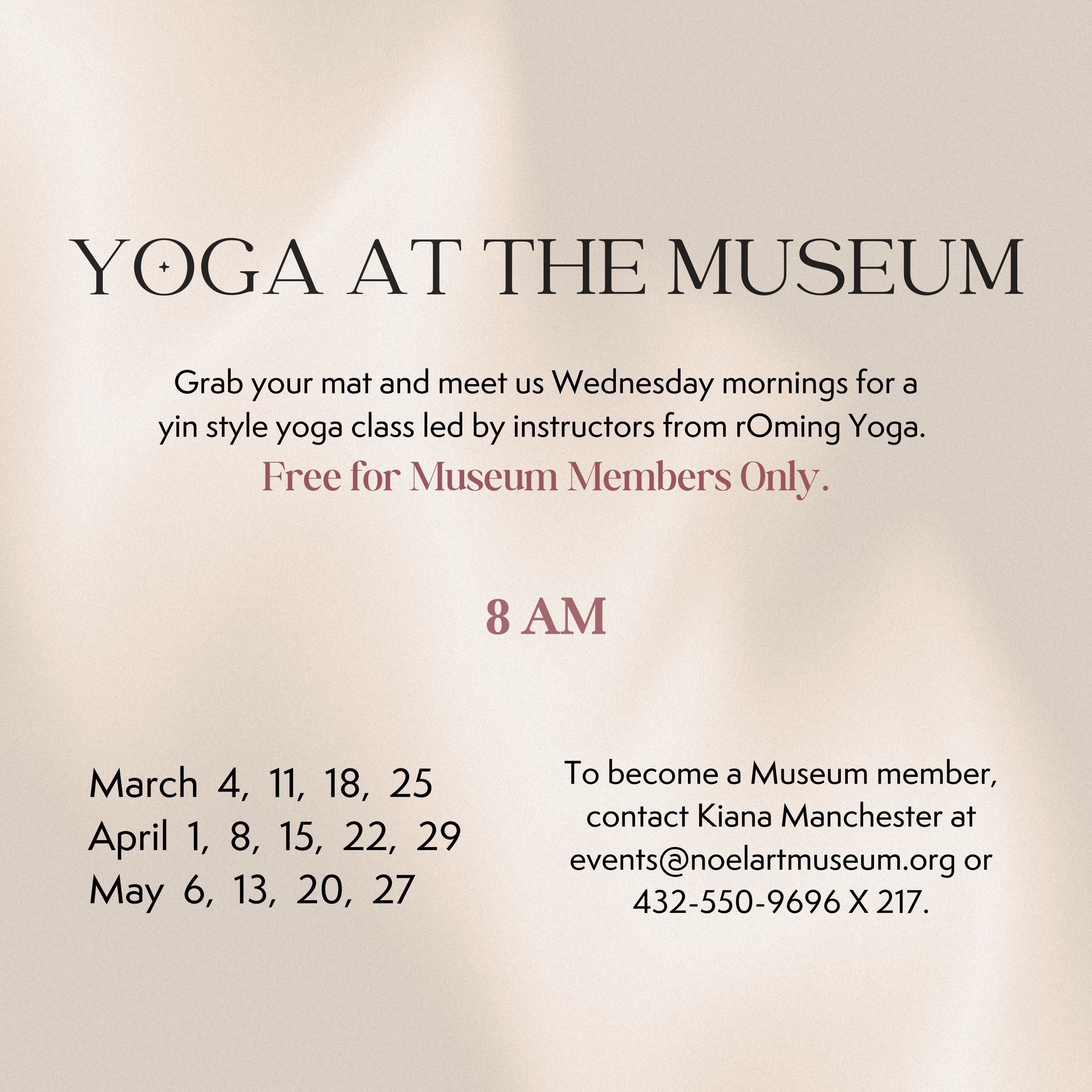 Yoga at the Museum