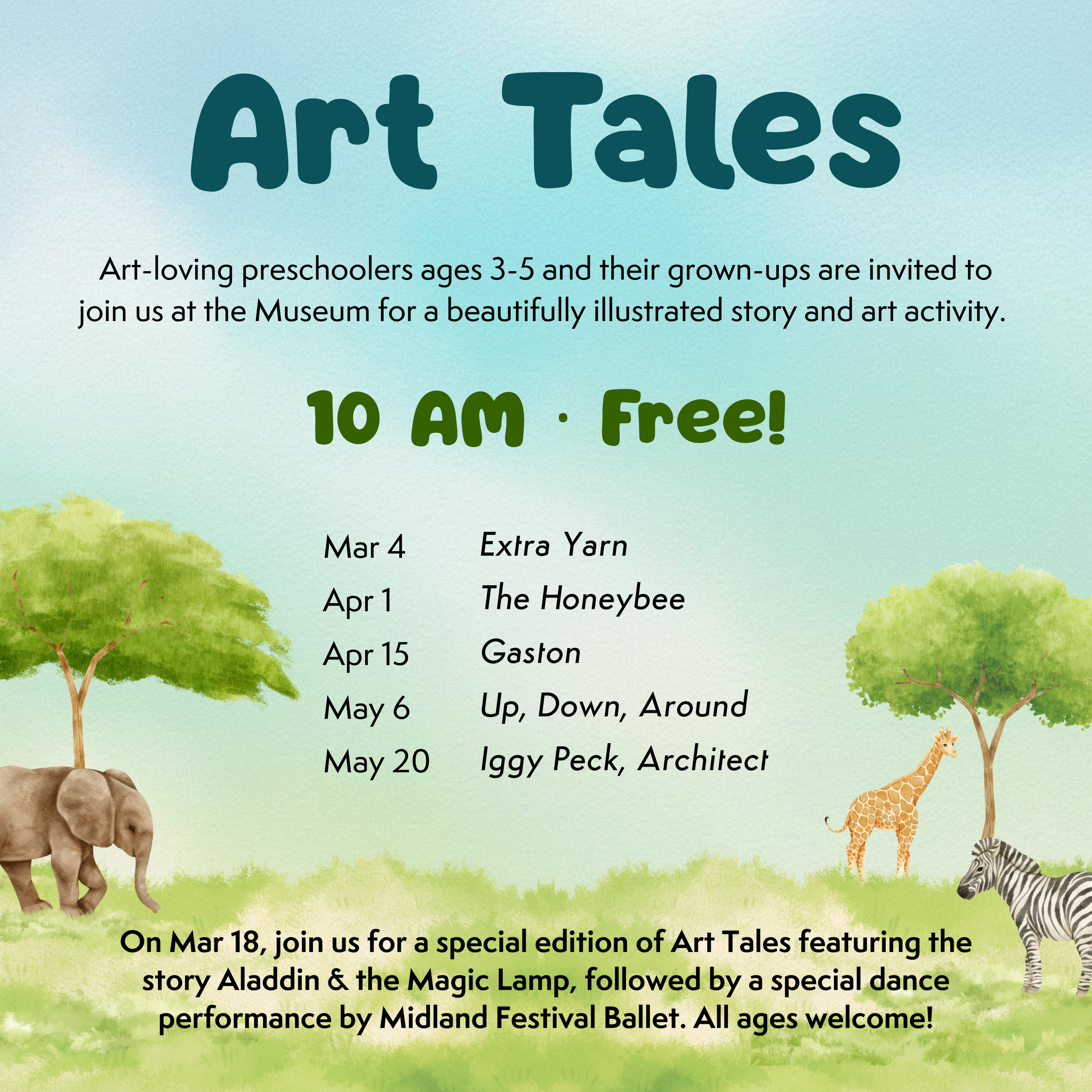 Art Tales: Aladdin &amp; the Magic Lamp &amp; Performance by Midland Festival Ballet