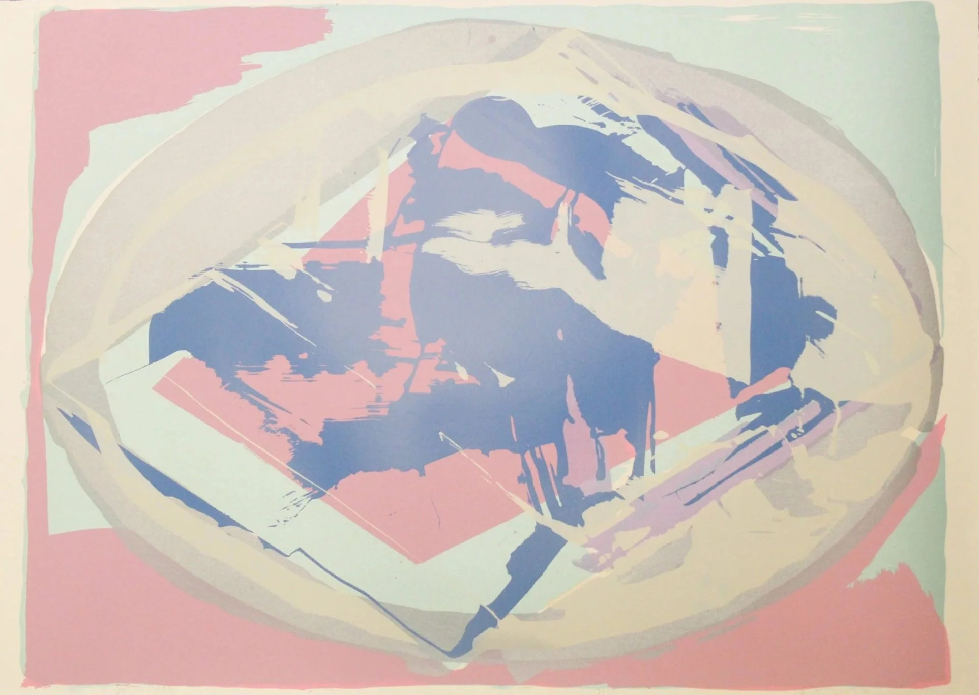 Darryl Hughto (American 1943) “Snow Blown”, 1981, edition 68 of 160, screenprint on paper, gift of Mike and Linda Tilton, 2018 (30’’ H x 42’’ W) 