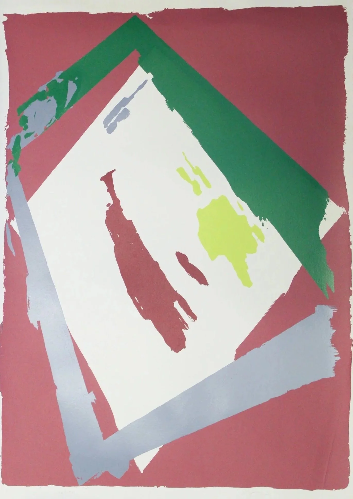 Darryl Hughto (American 1943) “Combine”, 1978, edition 112 of 150, screenprint on paper, gift of Mike and Linda Tilton, 2018 (42’’ H x 30’’ W) 