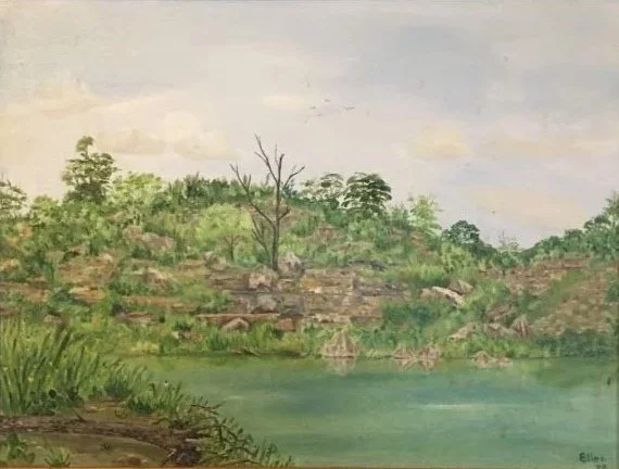 Ellen Witwer Noël (American 1937-2008) “untitled”, 1978, acrylic on canvas, gift of James R. Henry and Candy R. Henry, 2019 (20’’ H x 24’’ W) 
