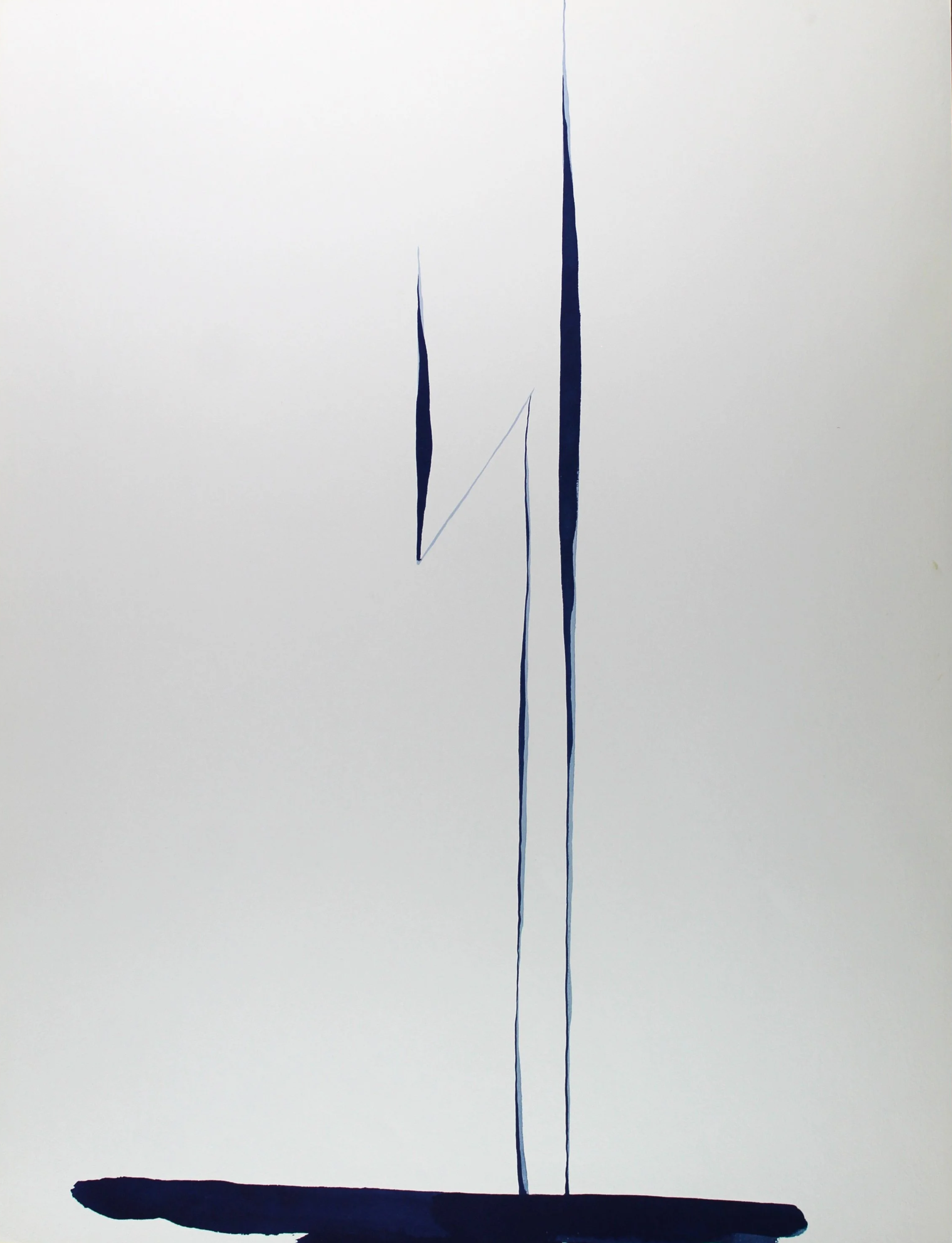 Georgia O’Keeffe (American 1887-1986) “Blue Lines”, 1916, lithograph on paper, from the “Georgia O’Keeffe Drawings” portfolio, 1968, New York: Atlantis Editions, edition 48 of 230, museum purchase in memory of Jane Knox, 2019 (26’’ H x 20’’ W) 