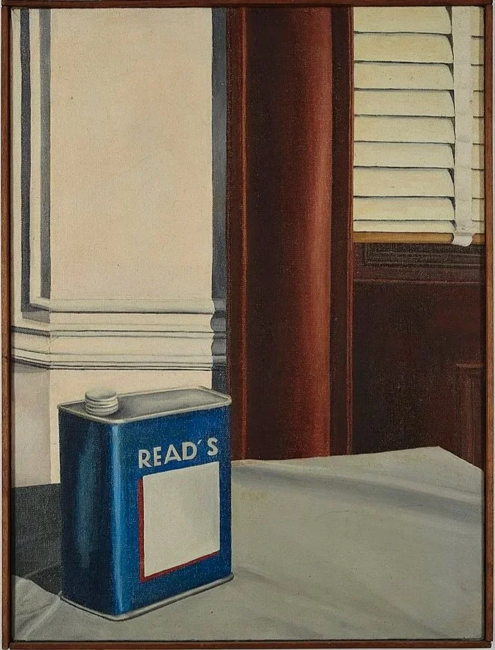 Laura Shechter (American 1944-2024) “Wood Paneling”, 1968, oil on canvas, gift of the Estate of Laura Shechter, 2025 (24’’ H x 18’’W) 