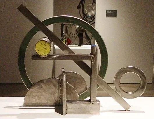George Tobolowsky (American 1949) “Looking Through the Circle”, 2011, welded steel, gift of Mark and Geralyn Kever, 2012 (18’’ H x 21’’ D x 10’’ W) 