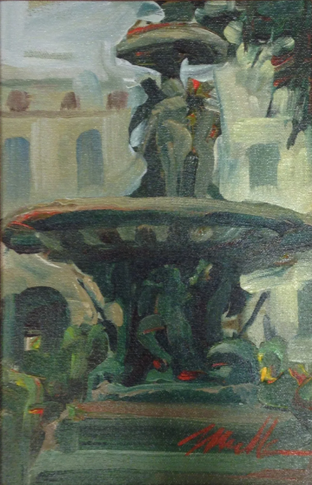 Michelle Torrez (American 1956) “Plein Air, Argentina #2”, ca. 2000, oil on canvas board, gift of Mike and Linda Tilton, 2018 (9 ¾’’ H x 6 ½’’ W) 
