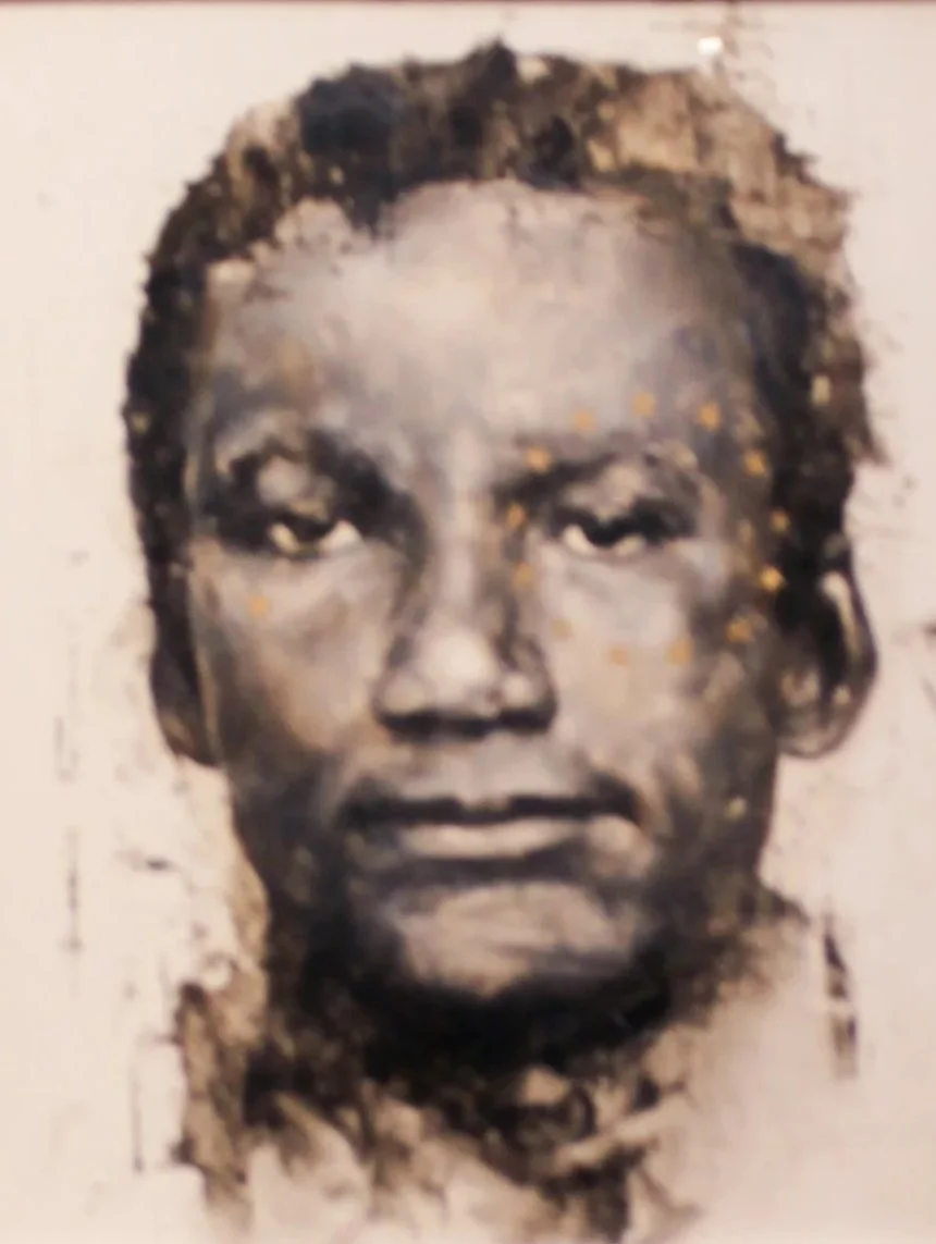 Charles Edward Williams (American 1984) “Hero #5- William Henry Scott”, 2019, oil on mylar, gift of Mark and Jane Knox, 2019 (12’’ H x 9’’W) 