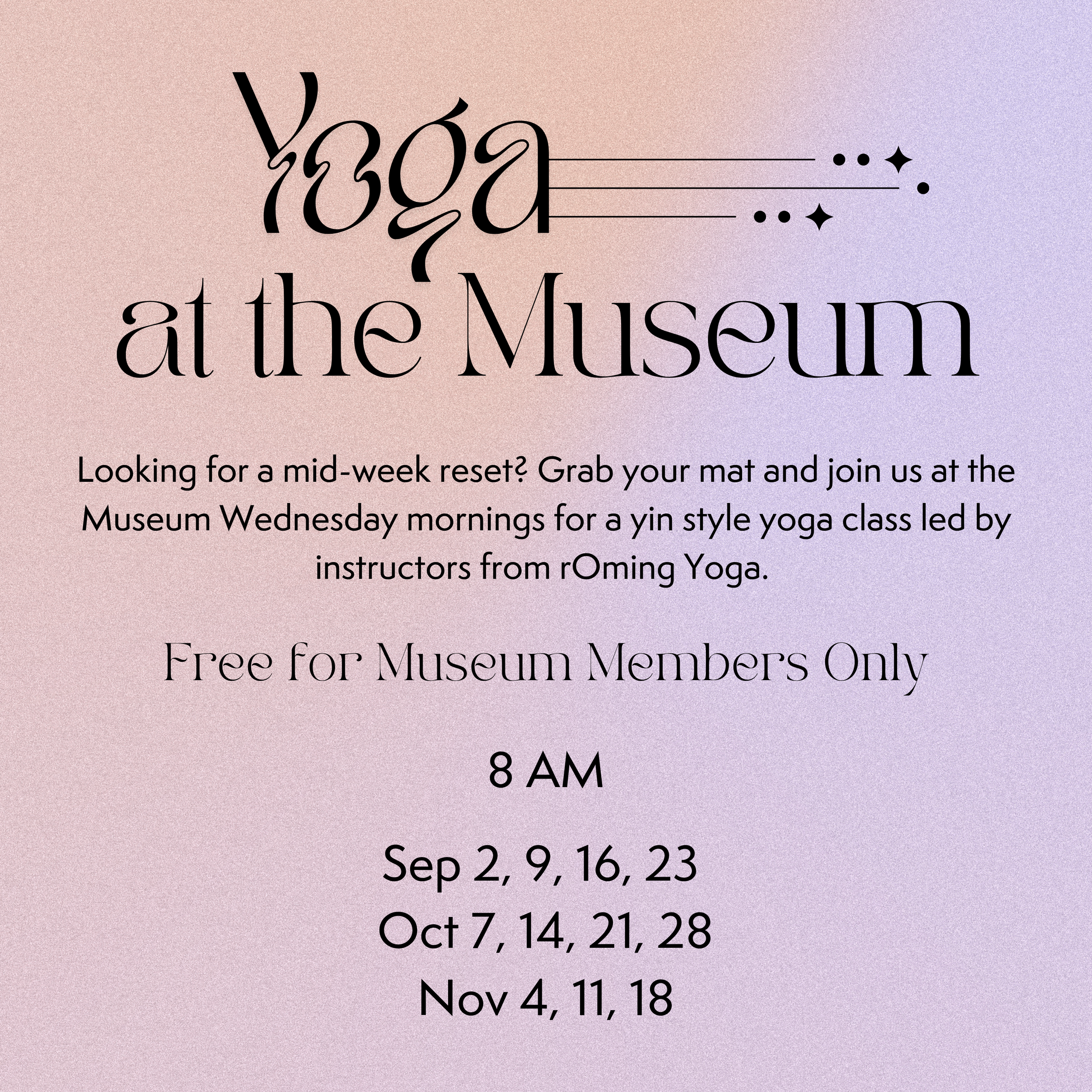 Yoga at the Museum