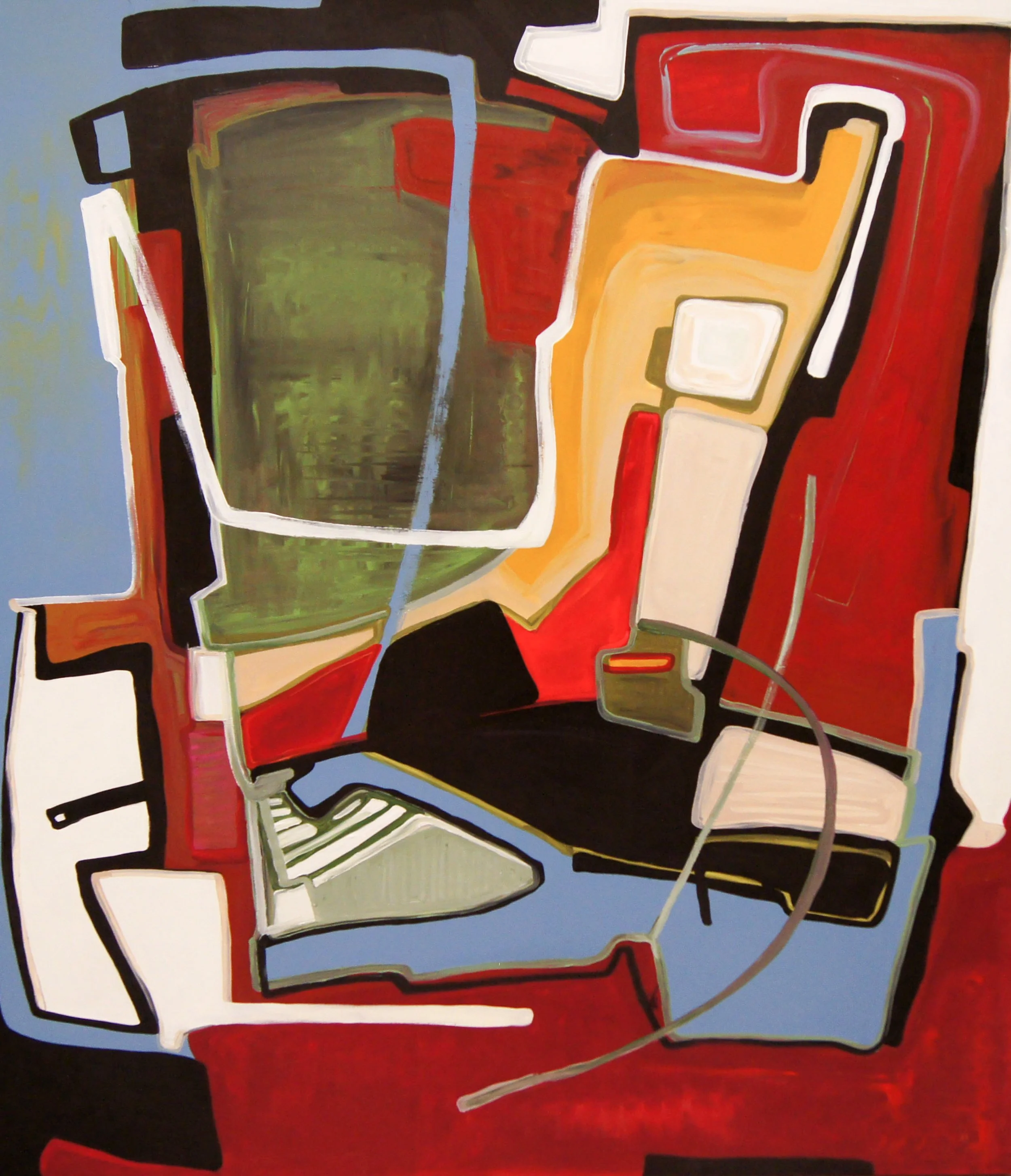 Jennifer Bobola (American 1974), “The Shadow of Your Smile”, acrylic on canvas, gift of Mike and Linda Tilton, 2017 (72'' H x 60'' W)