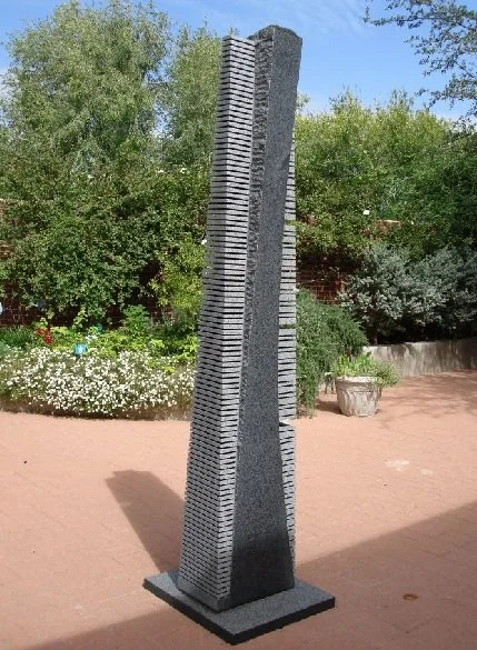 Jesús Moroles (American 1950-2015) “Musical Stele”, 2001, granite, museum purchase, 2001 (96’’ H x 11’’ W x 22 ½ D) 