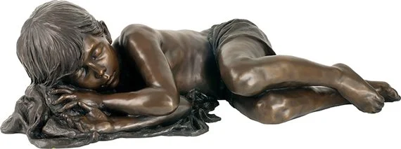 Jo Saylors (American 1932-2018) “Dreamer”, 1990, edition 9 of 25, bronze, gift in memory of Ellen Witwer Noël, 2009 (10’’ H x 15’’ W x 34’’ L) 