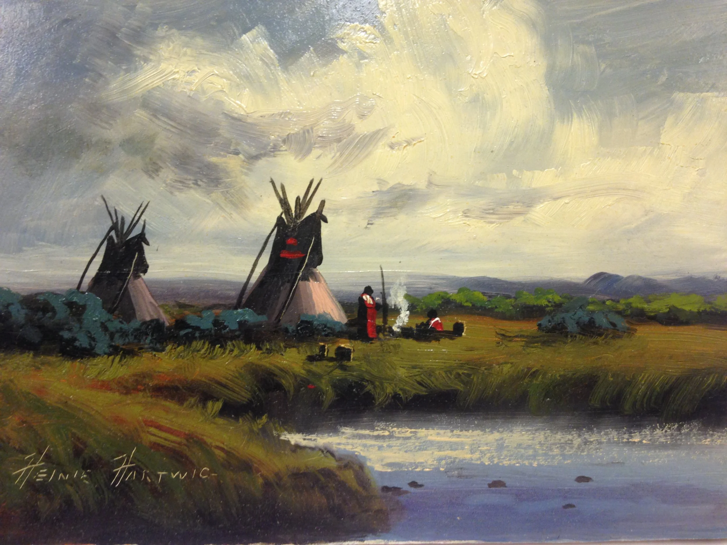 Heinie Hartwig (American 1937) “untitled”, ca. 1970s, oil on board, gift of Mike and Linda Tilton, 2015 (5'’H x 7’’ W) 