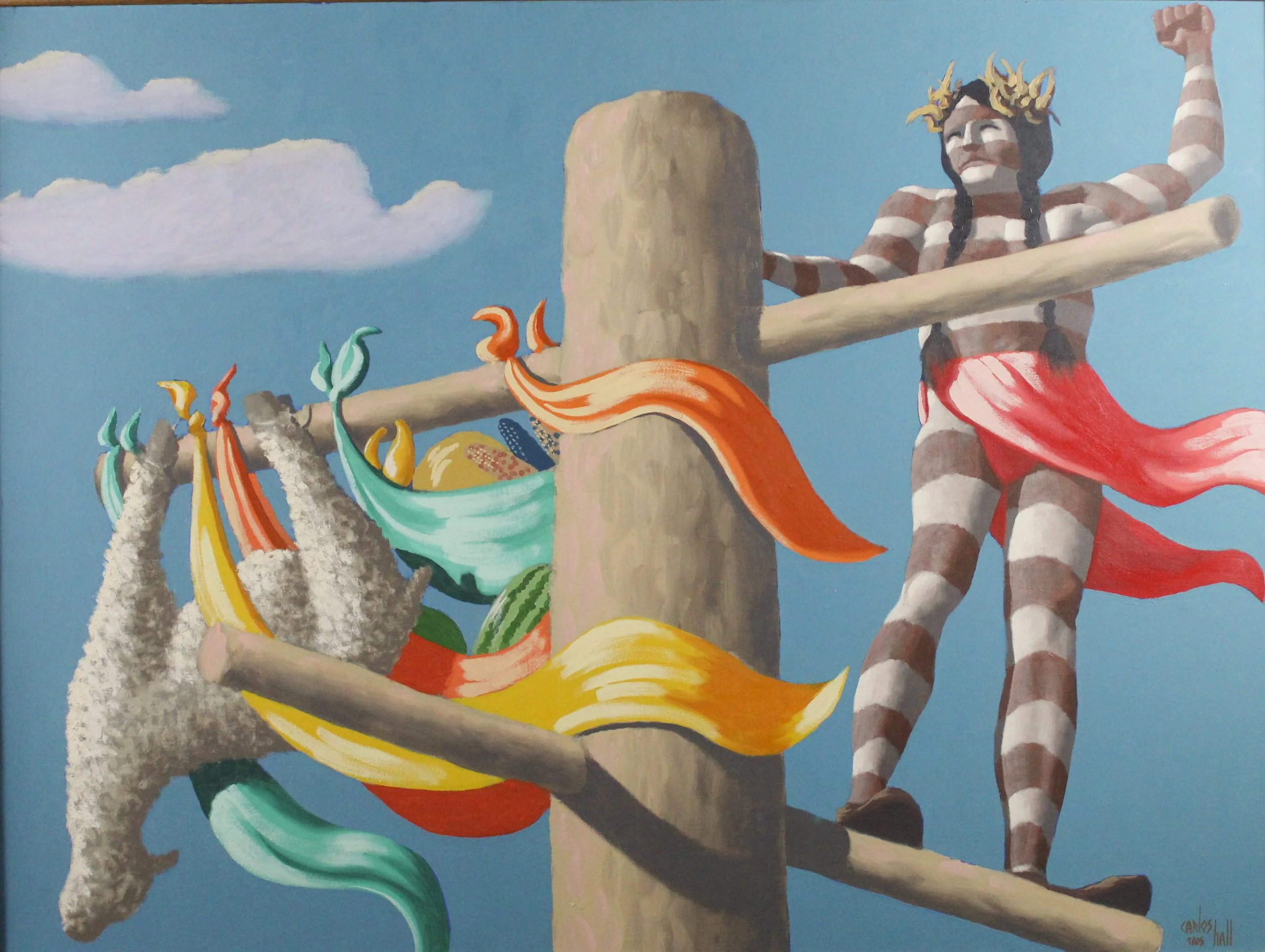 Carlos Hall (American 1928-1997) “untitled”, ca. 1980, oil on canvas, gift of Mike and Linda Tilton, 2018 (25’’ H x 40’’ W) 