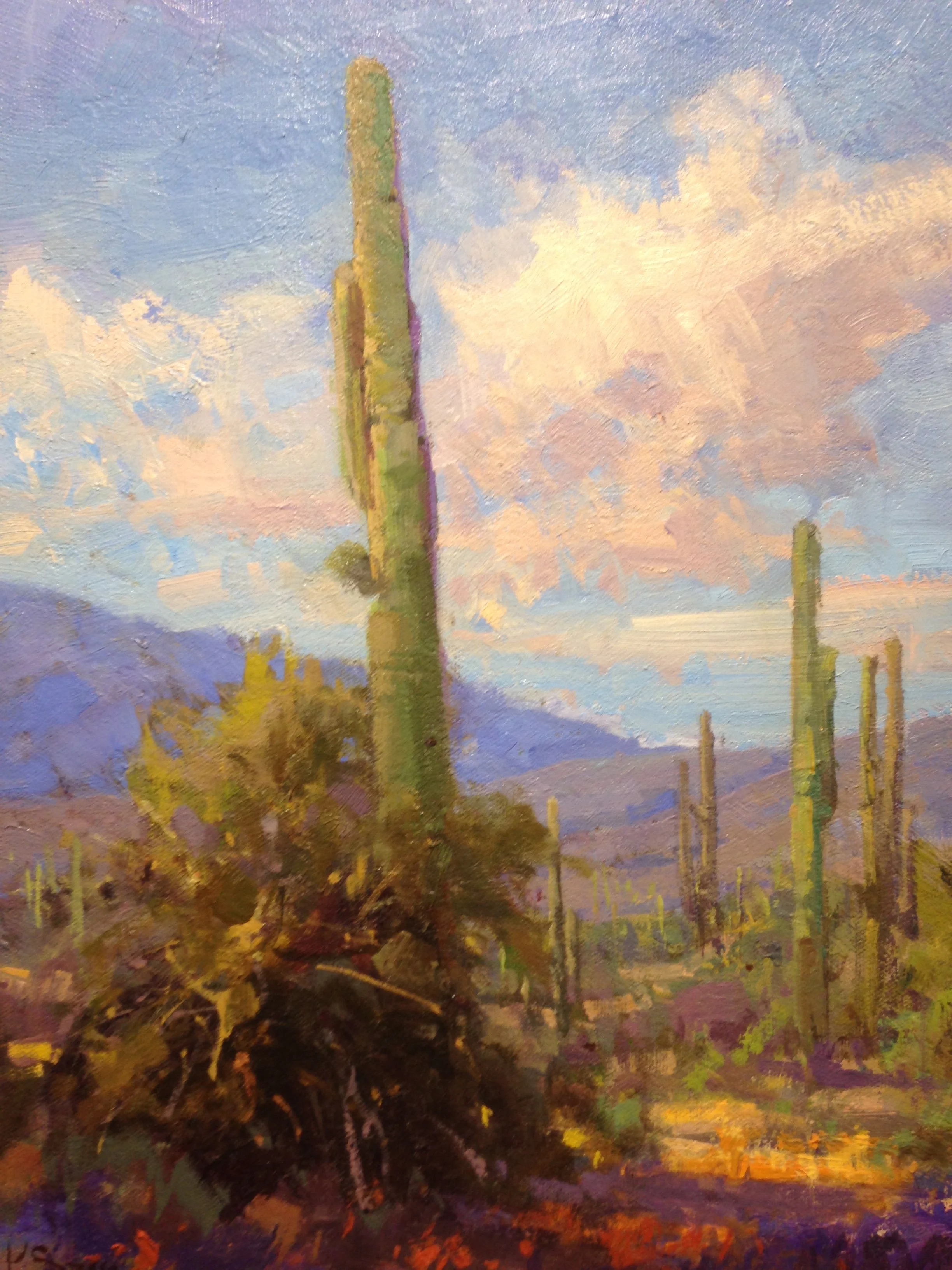 Kathryn Stats (American 1944) “Sentinel”, 2004, oil on board, gift of Mike and Linda Tilton, 2015 (16 ¼’’ H x 12 ¼’’ W) 