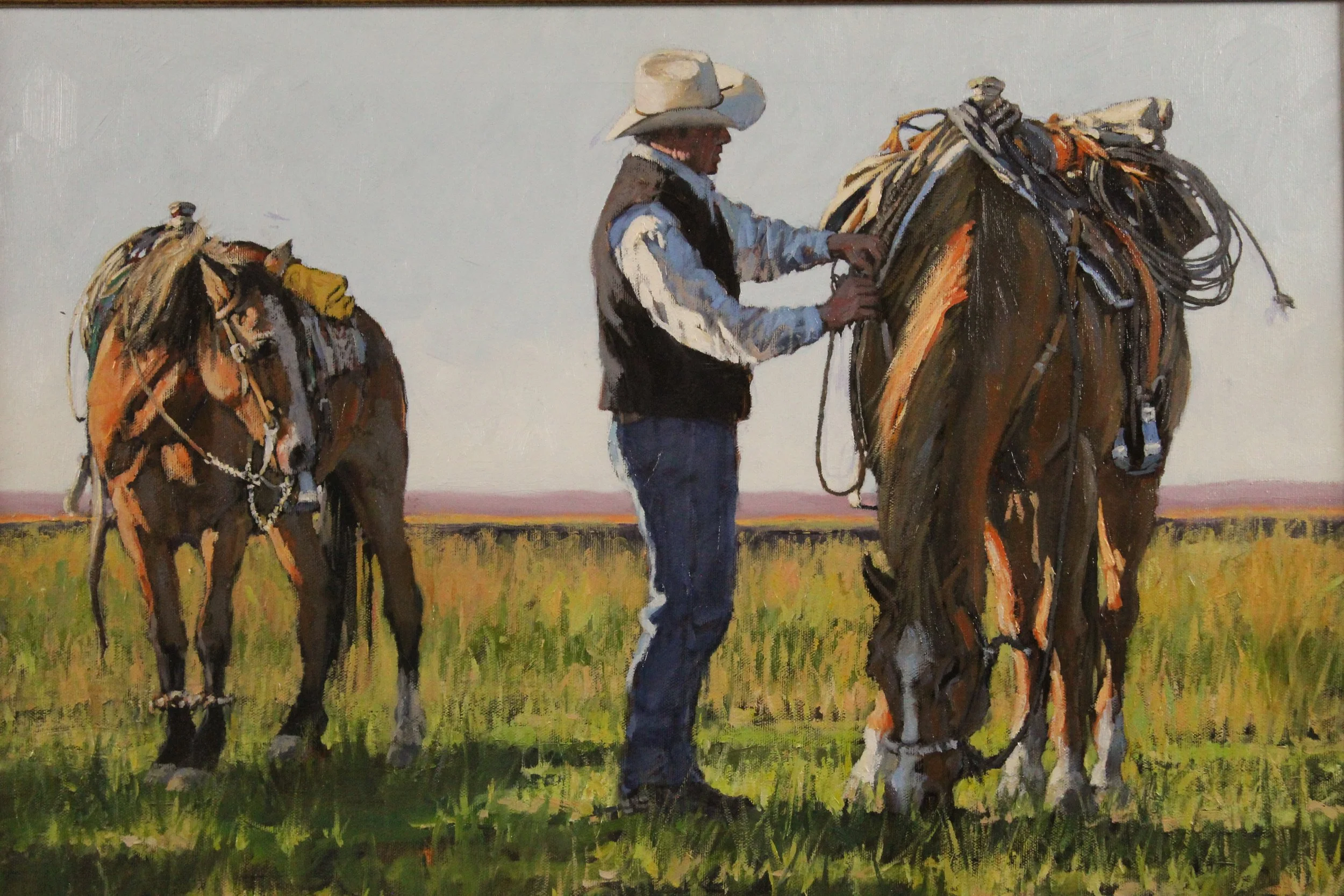 Nathan Solano (American 1950) “Captured Audience”, 2010, oil on canvas, gift of Mike and Linda Tilton, 2015 (18’’ H x 24’’ W) 