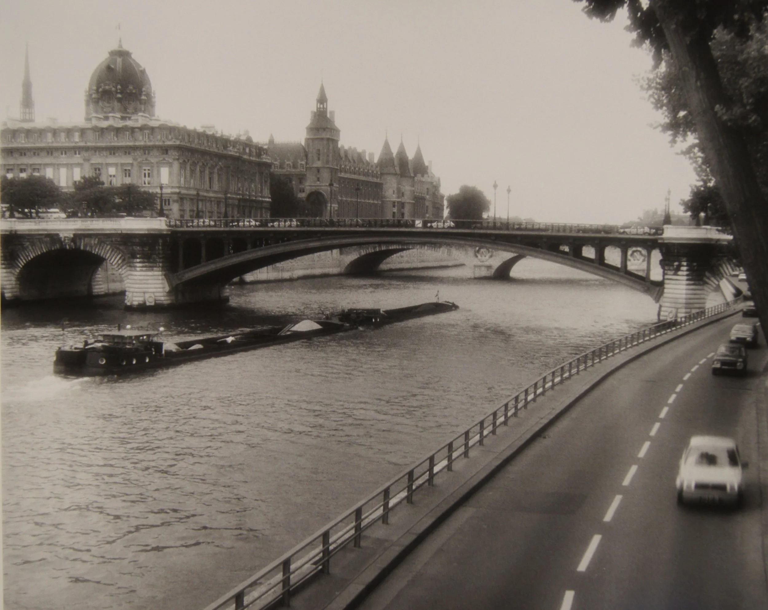 Ned Bosnick (American 1937-2011) “Life along the Seine”, 1983, toned selenium photograph on paper, gift of the artist, 2010 (10 1/2’’ H x 13 3/16’’ W)