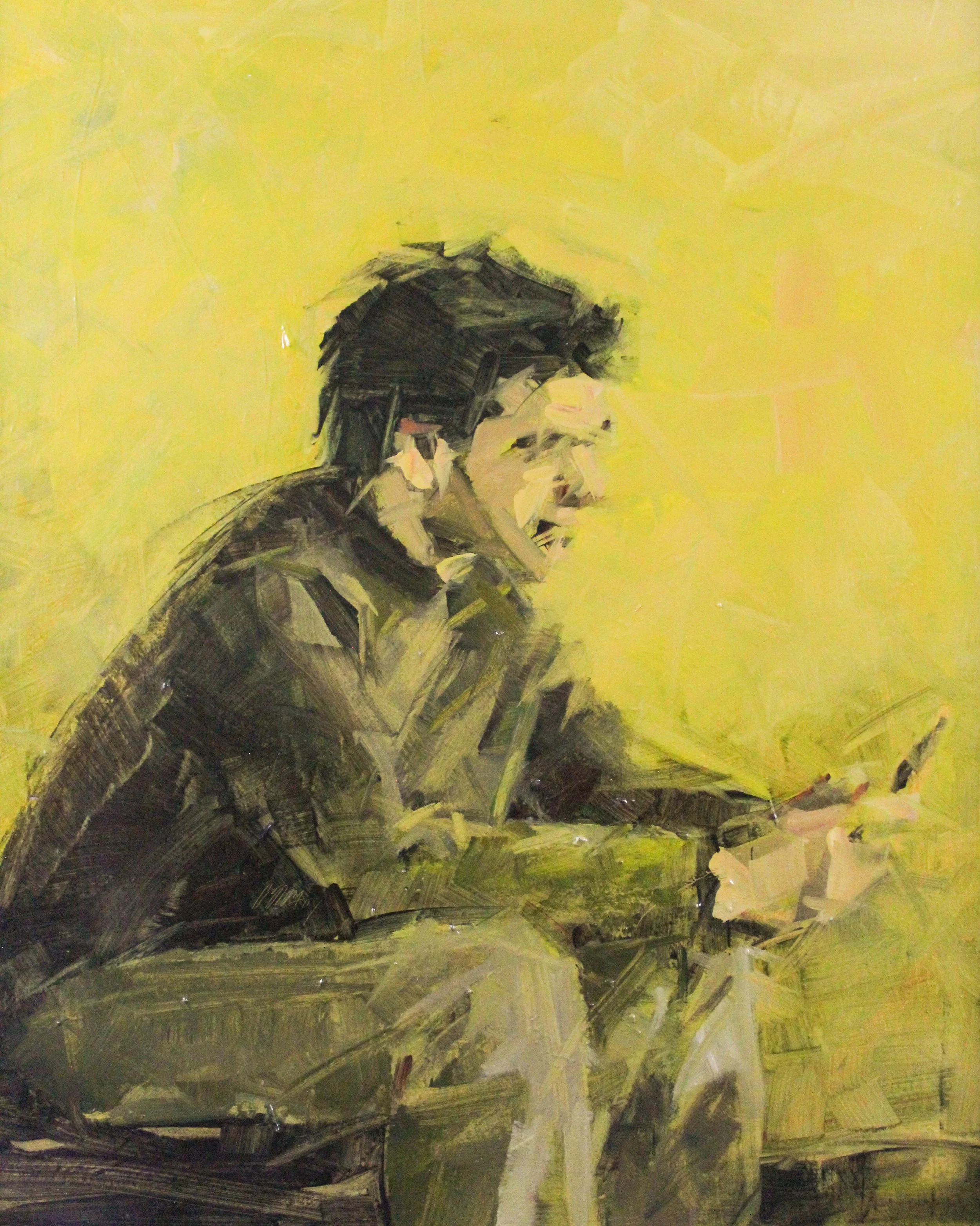 Andy Tschoepe (American 1973) “No New Messages”, 2007, oil on canvas, gift of Mike and Linda Tilton, 2015 (24’’ H x 20’’ W) 