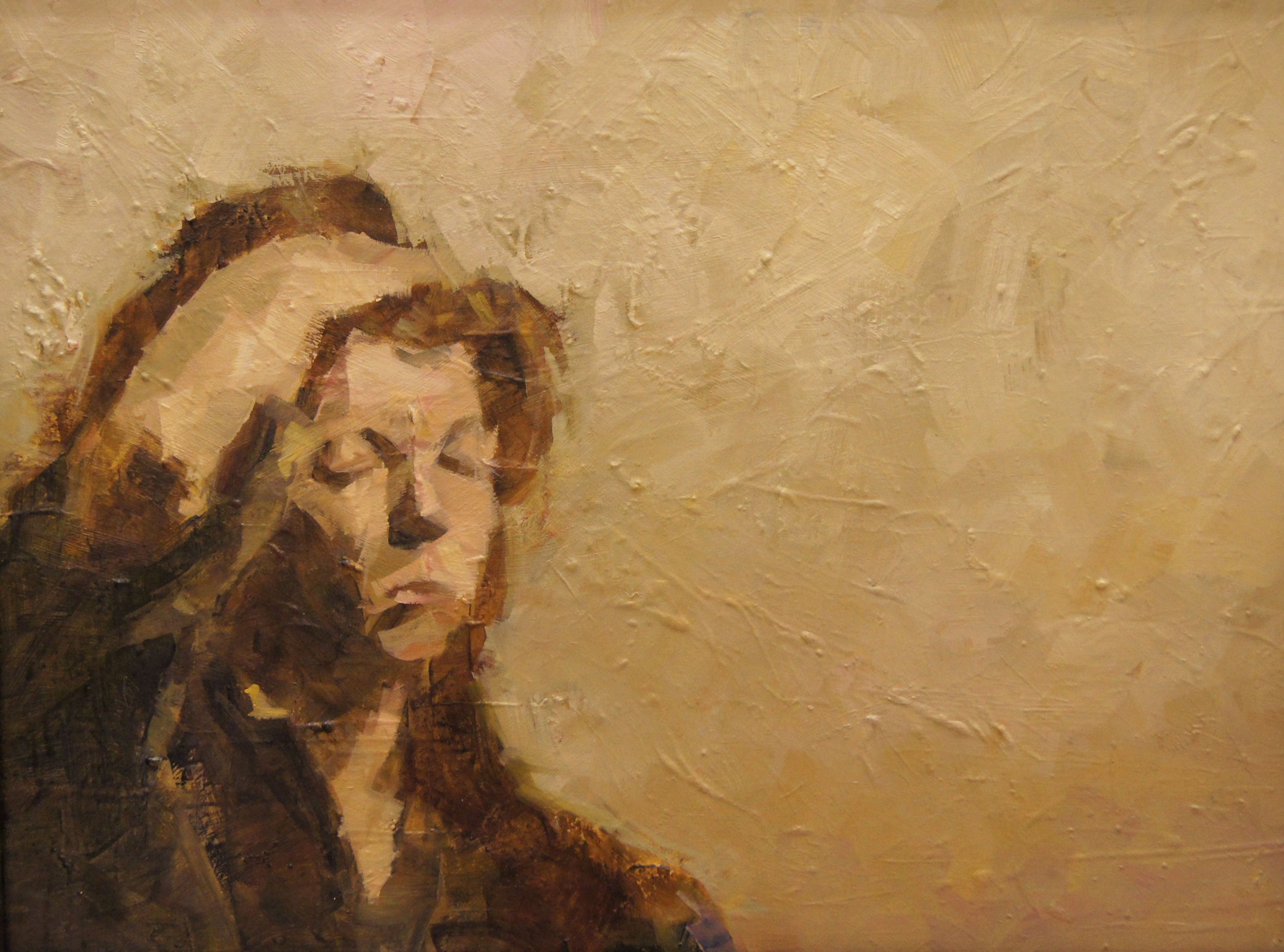 Andy Tschoepe (American 1973) “Fed Up”, ca 2000, oil on board, gift of Mike and Linda Tilton, 2017 (17 ½’’ H x 20 ½’’ W) 