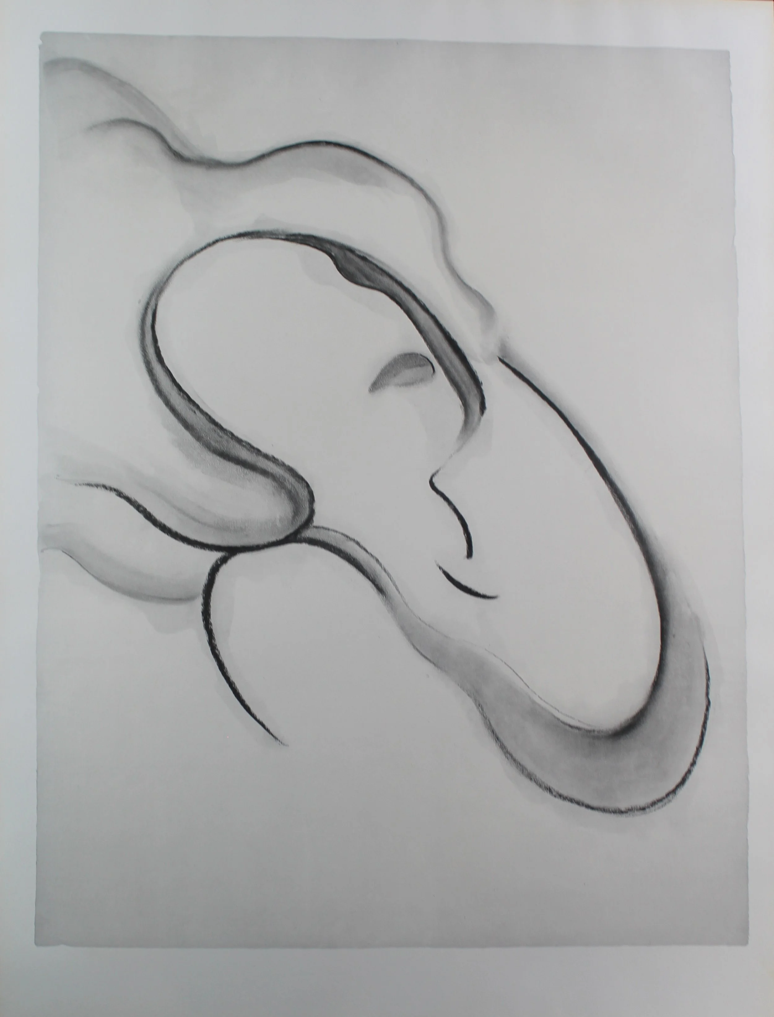 Georgia O’Keeffe (American 1887-1986) “Abstraction IX”, 1916, lithograph on paper, from the “Georgia O’Keeffe Drawings” portfolio, 1968, New York: Atlantis Editions, edition 48 of 230, museum purchase in memory of Jane Knox, 2019 (26’’ H x 20’’ W) 