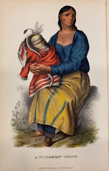 Charles Brid King (American 1785-1862) (after) Thomas L. McKenney (American 1785-1859) and James Hall (American 1793-1868) (editors) “History of the Indian Tribes of North America”, originally printed 1836. reprinted 1842-58 “A Chippeway Widow”, lith