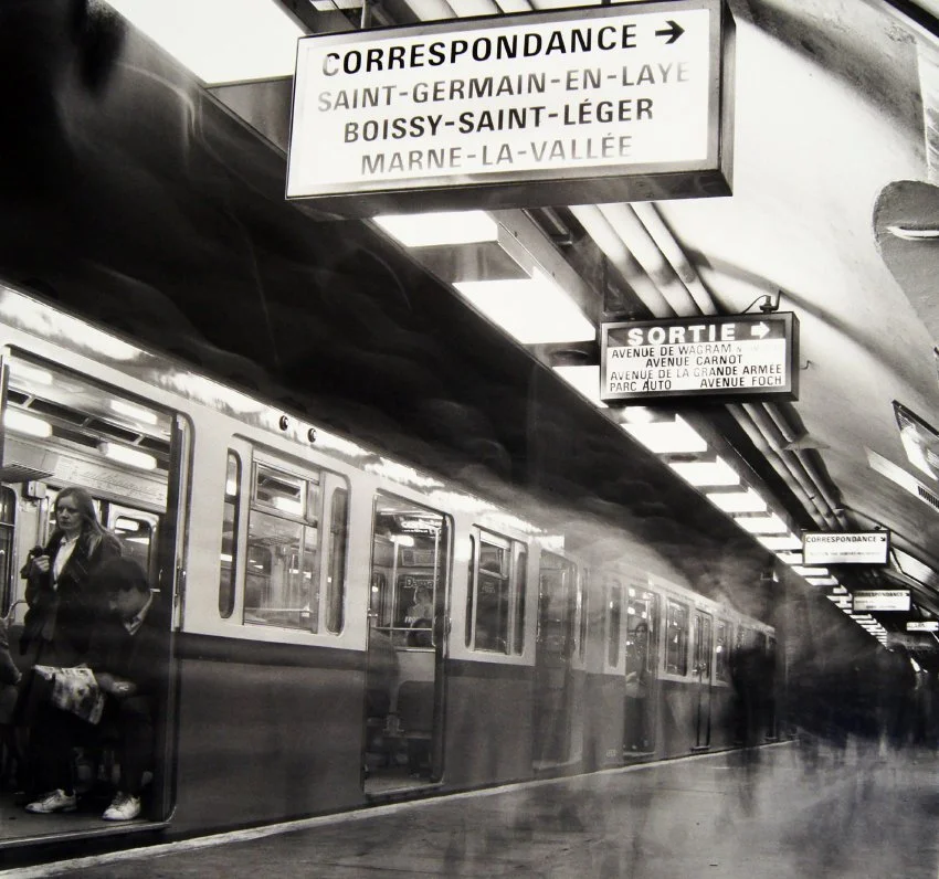 Ned Bosnick (American 1937-2011) “Le Metro”, 1998, toned selenium photograph on paper, gift of the artist, 2010 (10 1/2’’ H x 11 1/4’’ W)