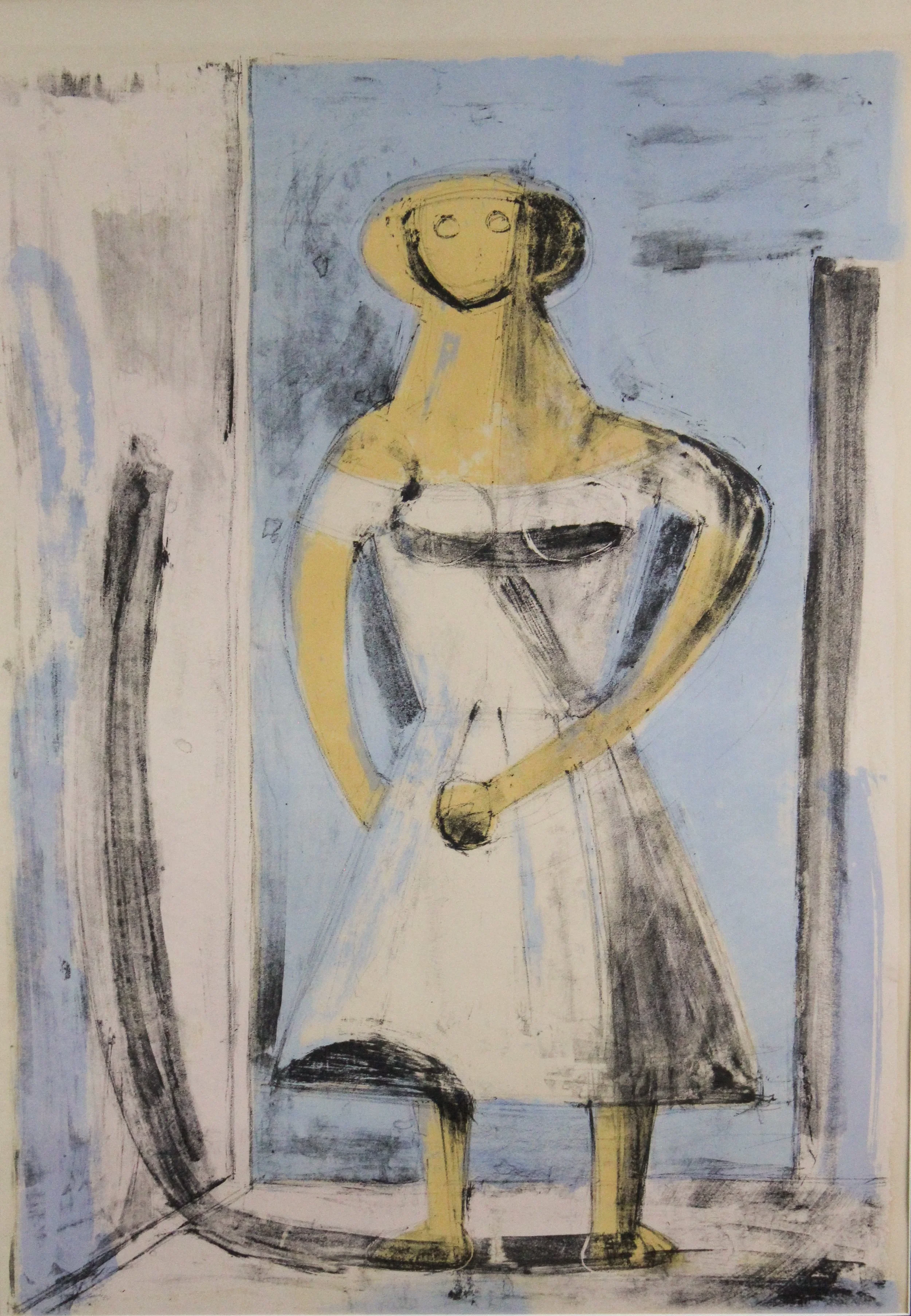 Rufino Tamayo (Mexican 1899-1991) “Mujer India”, 1959, edition of 100, lithograph on paper, gift of Mike and Linda Tilton, 2018 (31’’ H x 21 3/4’’ W)