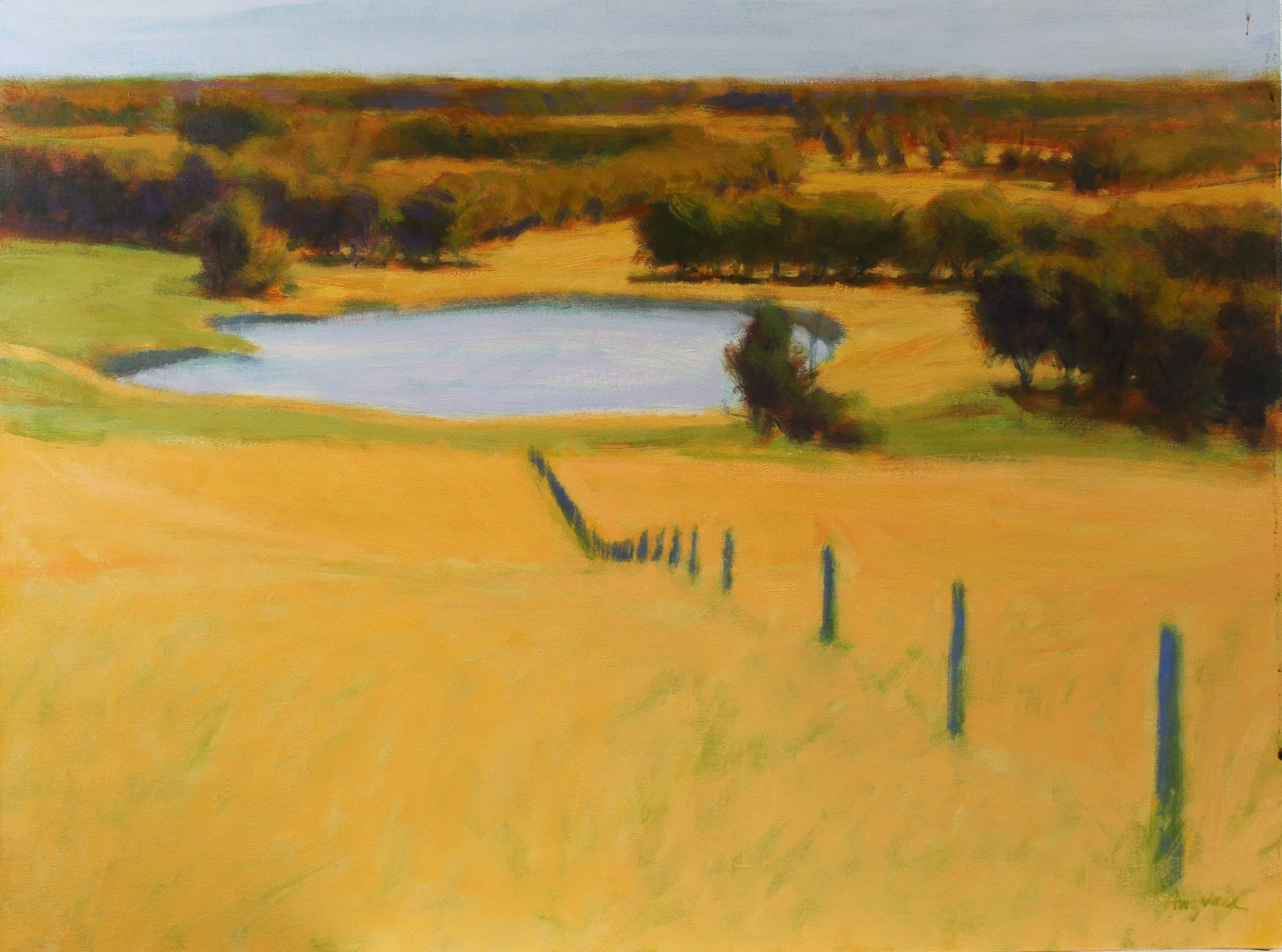William Anzalone (American 1935), "Fenced to Tank" 1990-1998, Oil on Canvas, Gift of Jeff Parker