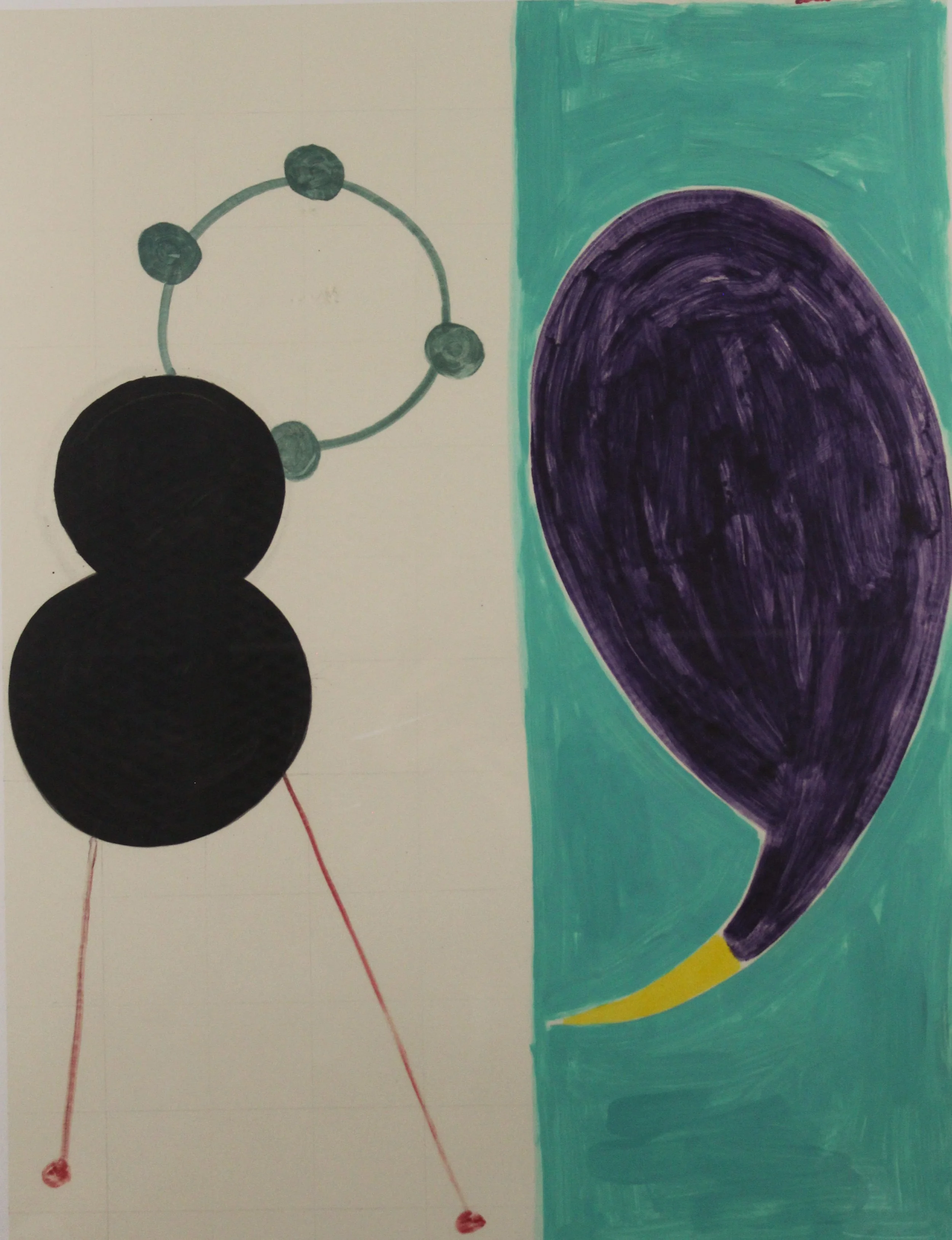 Margo Margolis (American 1947) “untitled- Variation III”, 1988, color monotype on paper, gift of Mike and Linda Tilton, 2017 (24’’ H x 18’’ W) 