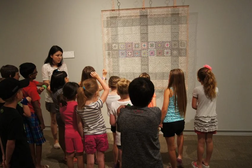 Tracy Krumm (American 1963) “10x11”, 2014, steel and cooper crocheted wire, museum purchase, 2015 (65’’ H x 54’’ W)