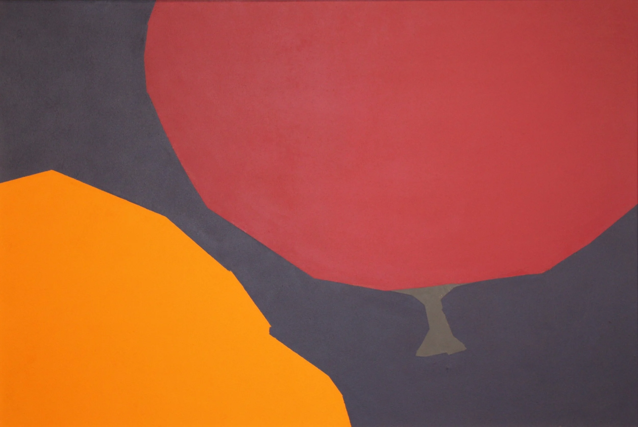 Bill Wiggins (American 1917-2012) “Trees”, 1985, oil on board, gift of the artist, 2003 (33’’ H x 45’’ W)